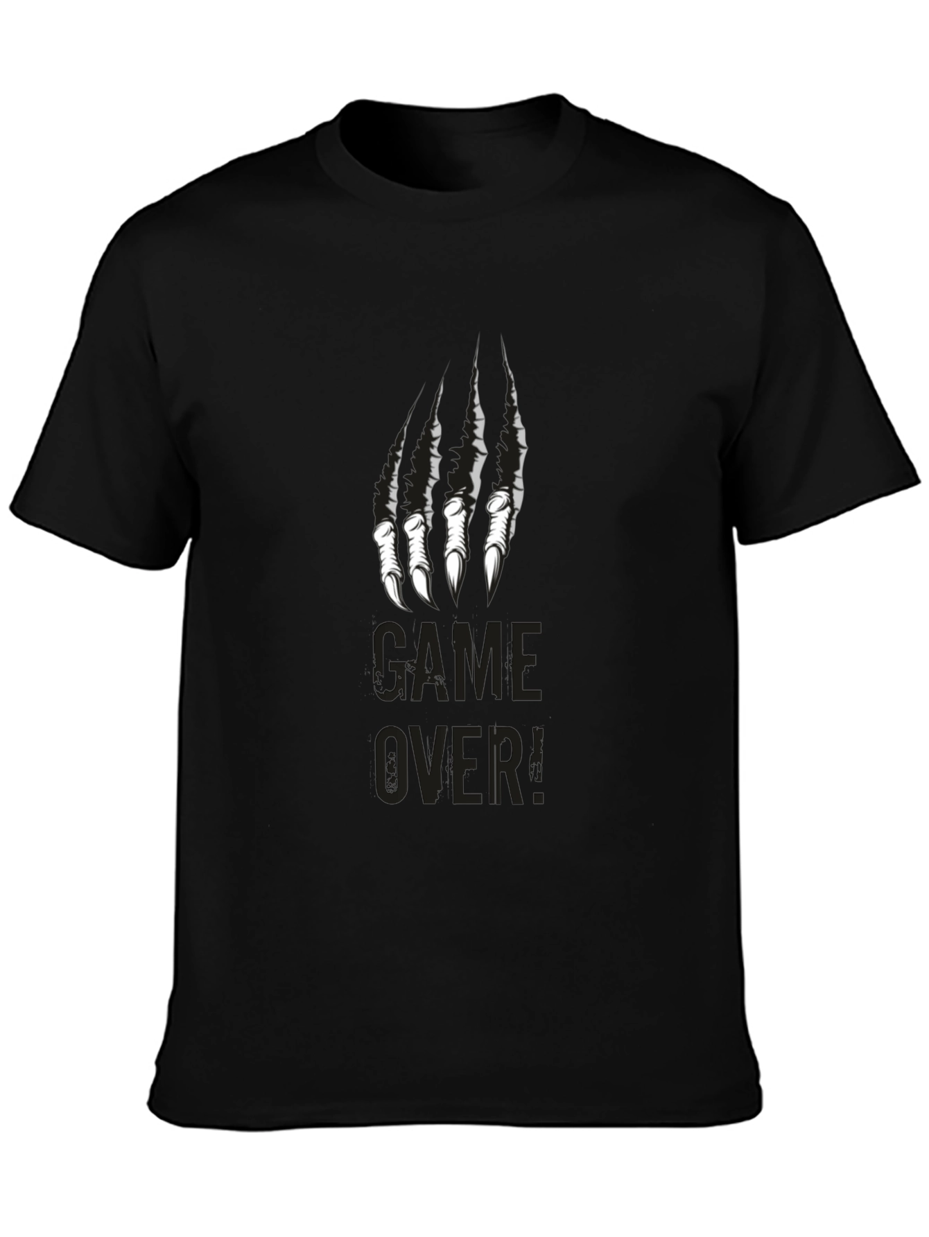 Game Over Graphic Print Crew Neck Tee