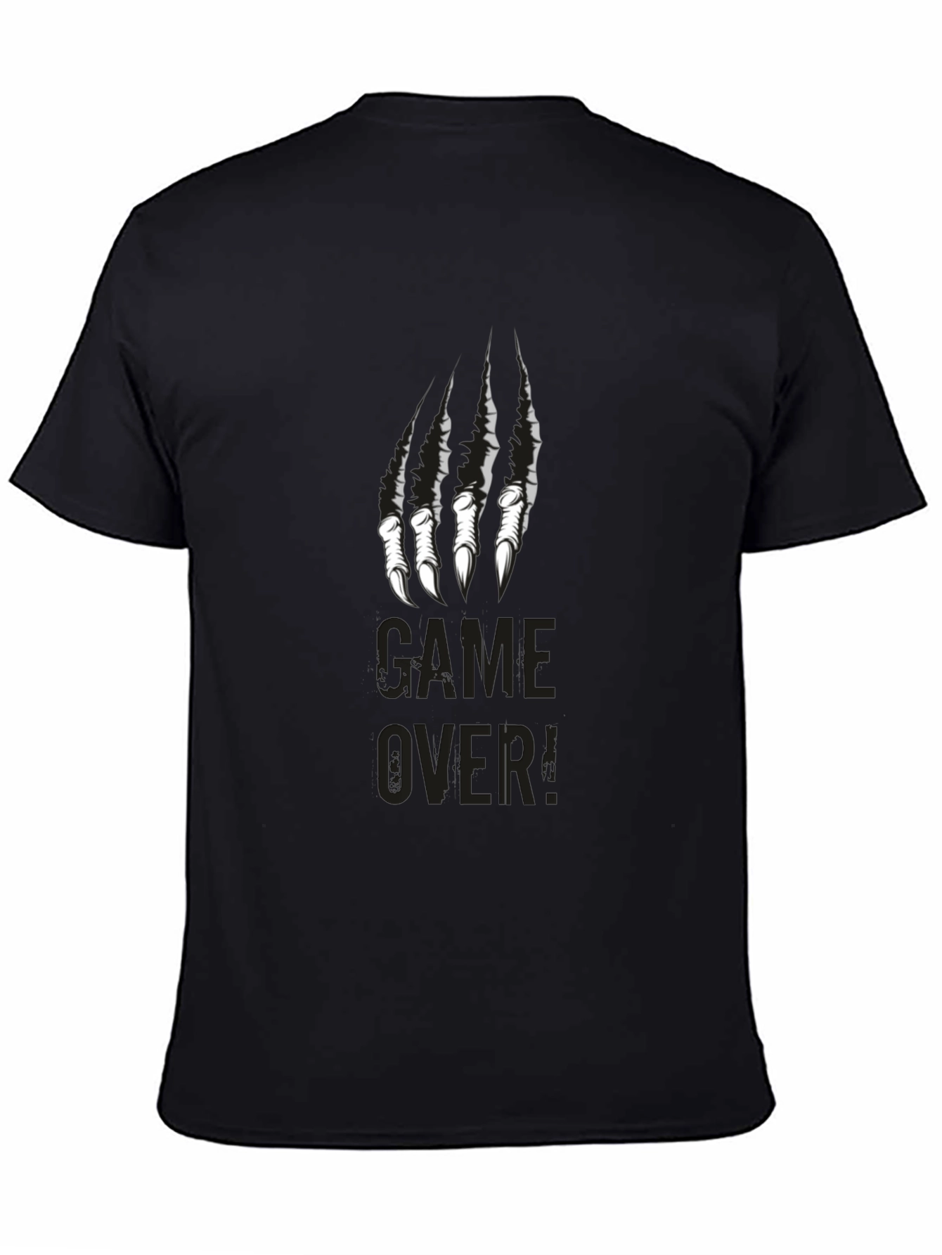 Game Over Graphic Print Crew Neck Tee