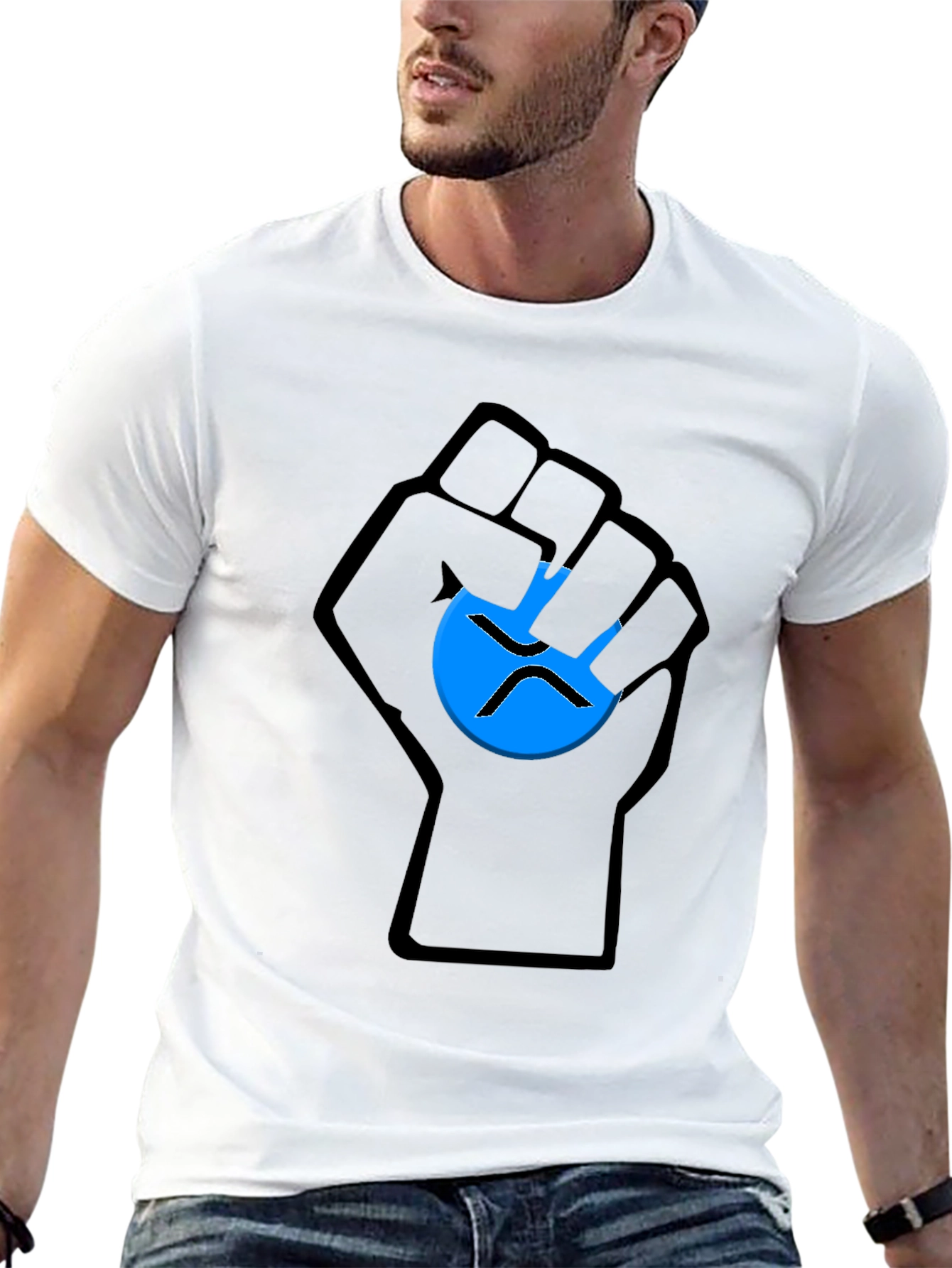 Ripple XRP Crypto Fist Black T-Shirt