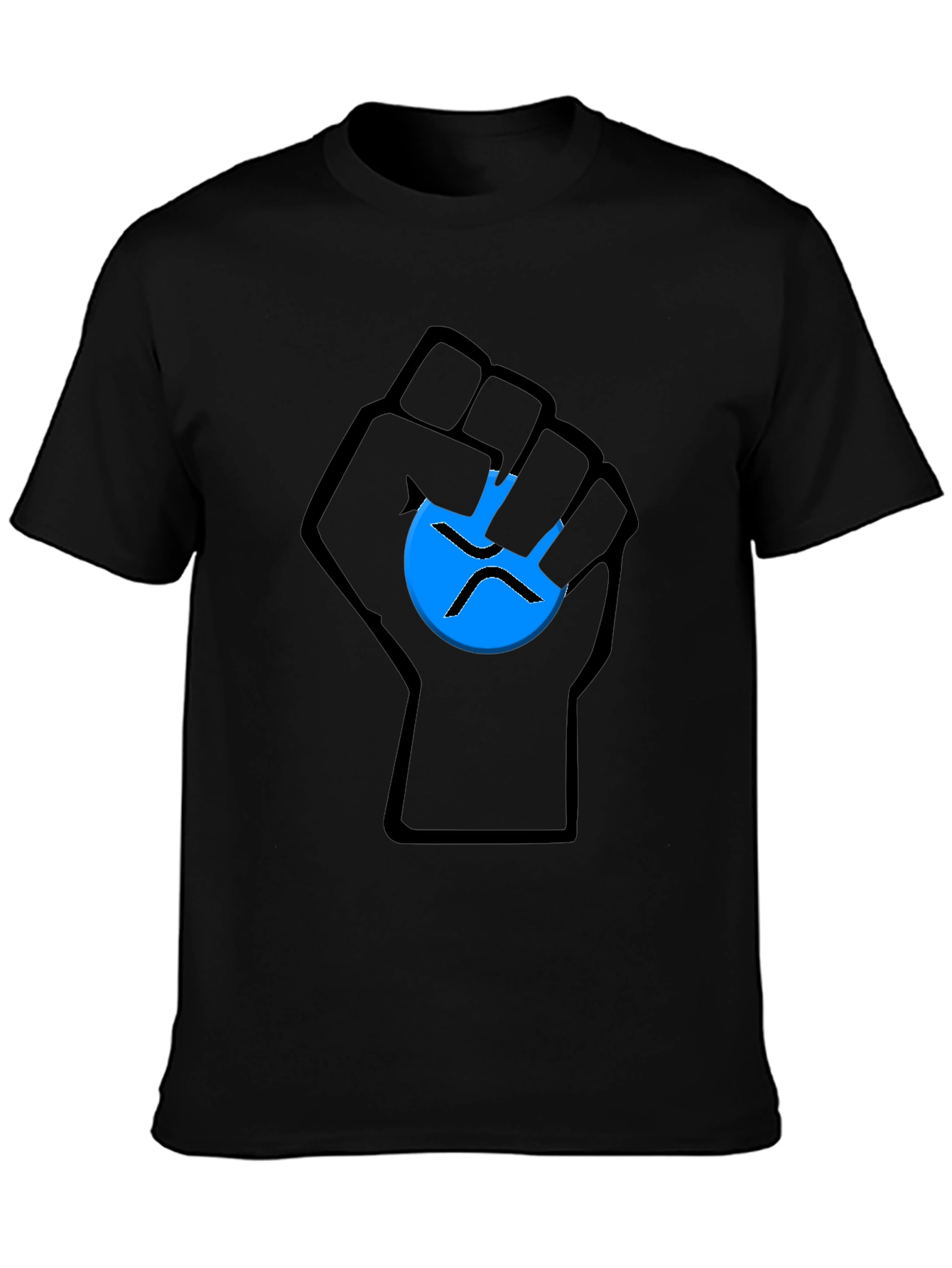 Ripple XRP Crypto Fist Black T-Shirt