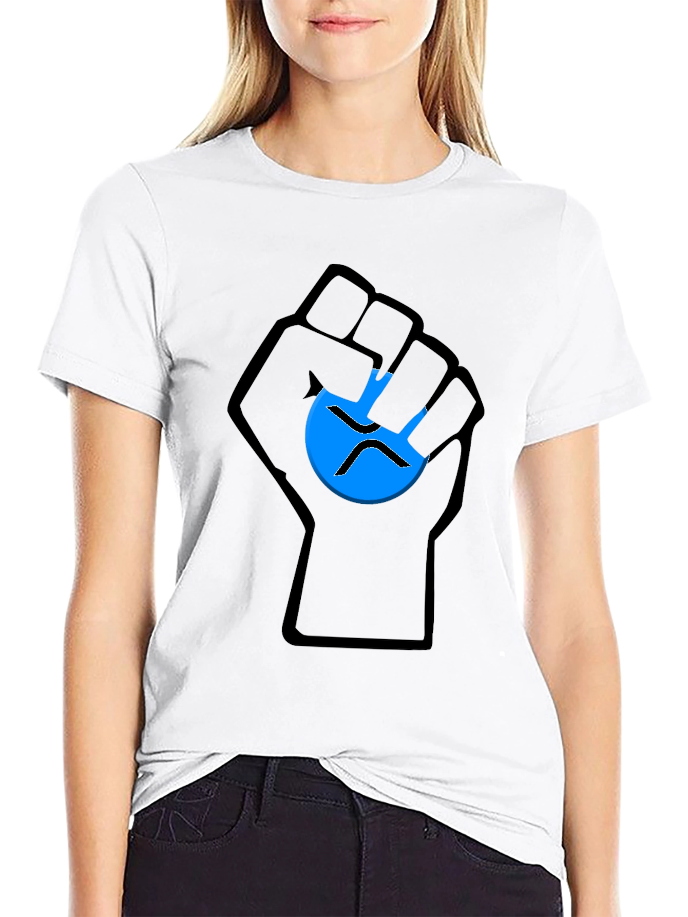 Ripple XRP Crypto Fist Black T-Shirt