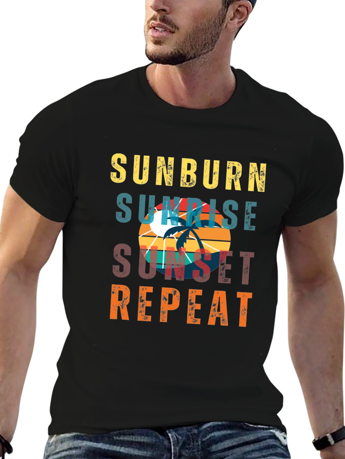 Sunburn Sunrise Sunset Repeat Graphic T-Shirt