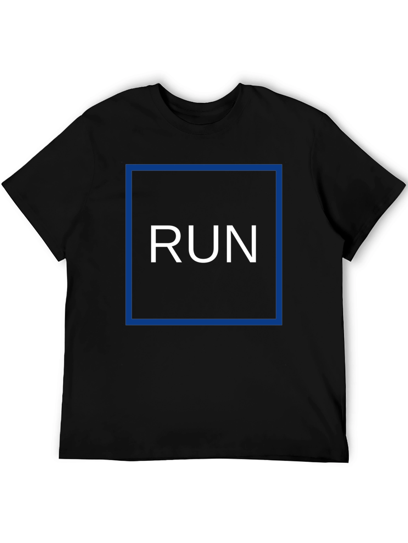 Run Graphic Tee - Black Cotton Blend T-Shirt