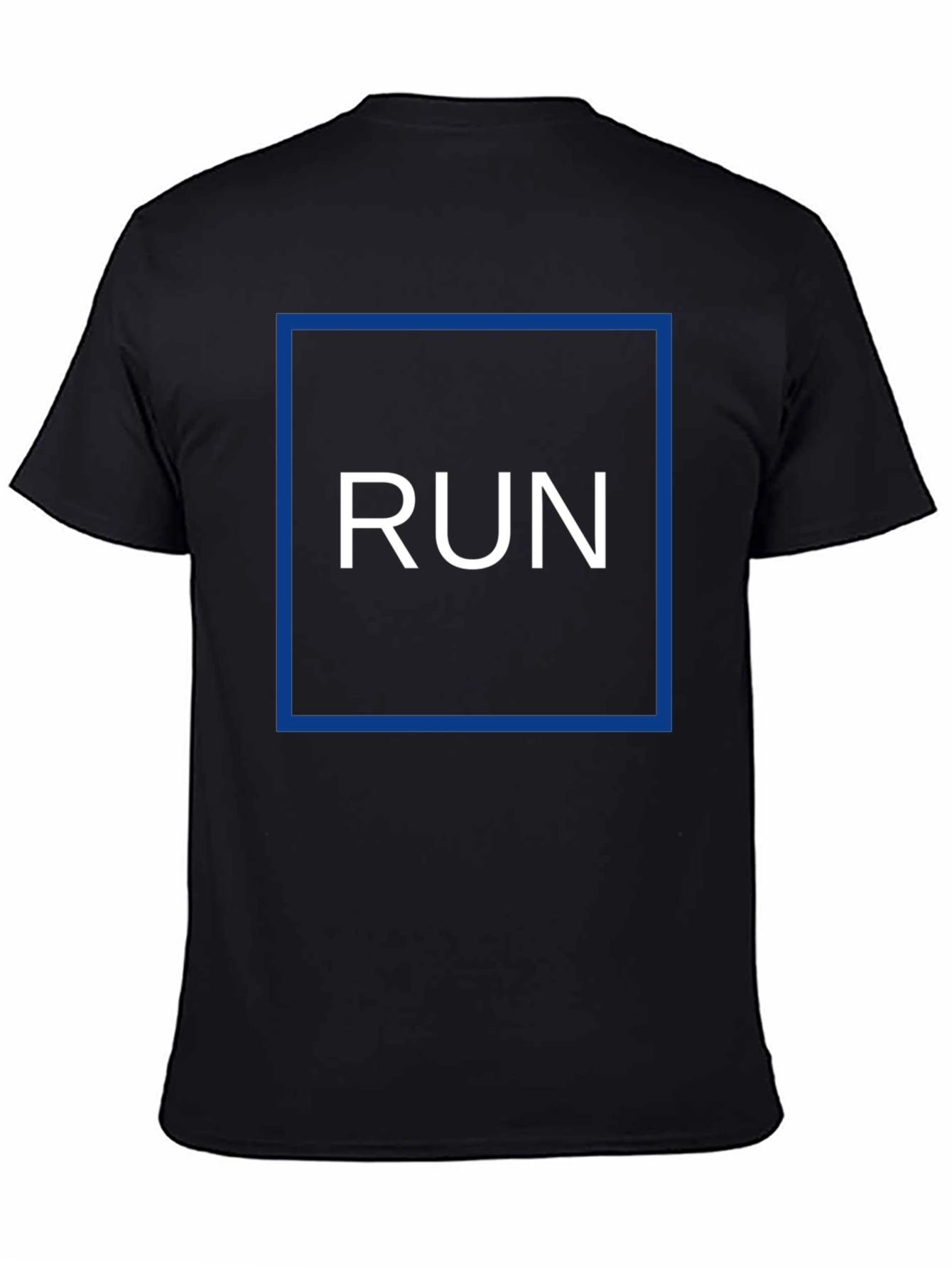 Run Graphic Tee - Black Cotton Blend T-Shirt