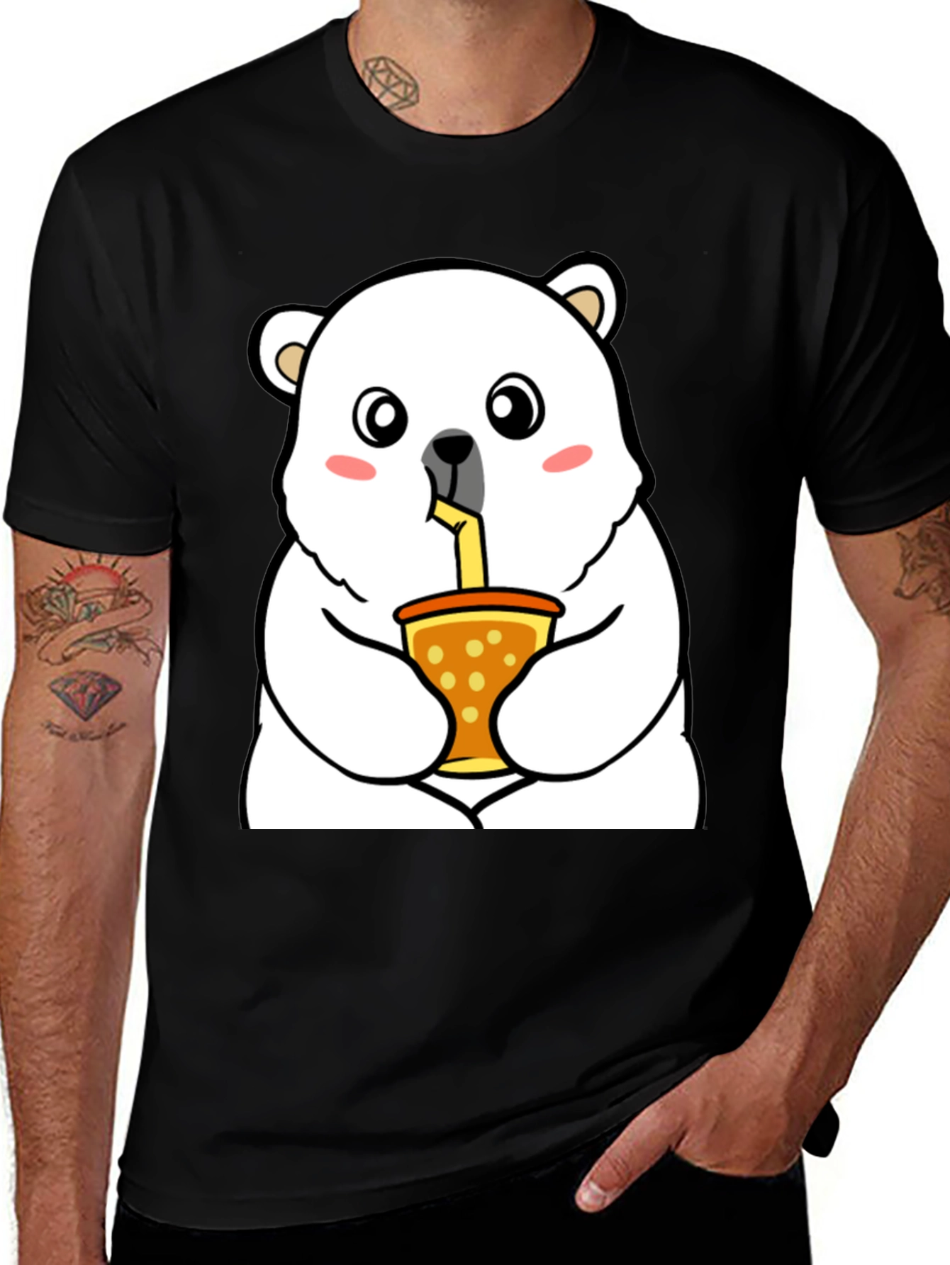 Cute Polar Bear Bubble Tea T-Shirt - Unisex