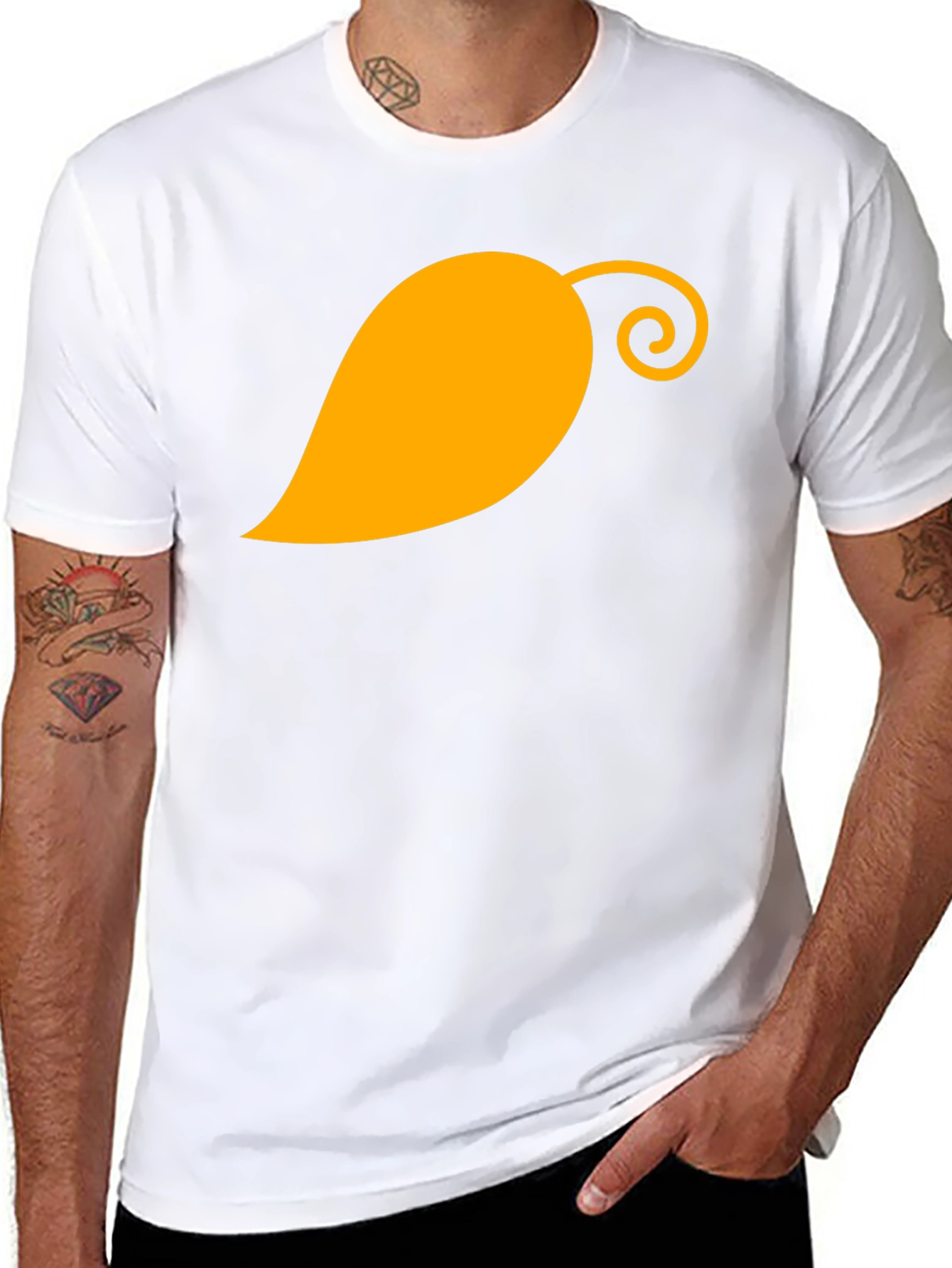 Mango Graphic Tee - Black Cotton T-Shirt