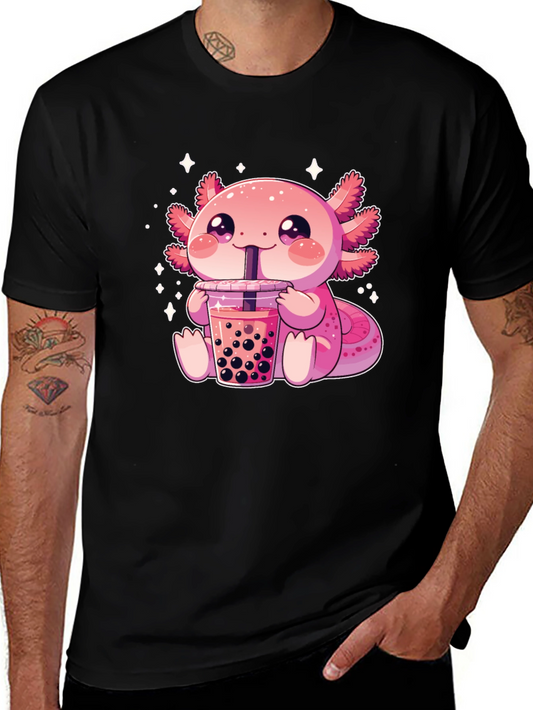 Axolotl Boba Tea Graphic T-Shirt