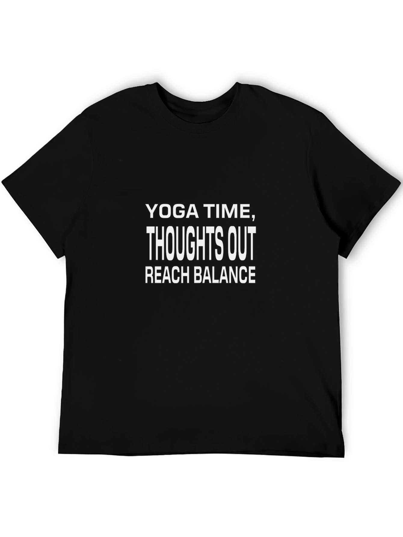Yoga Time Mens Black Graphic Tee