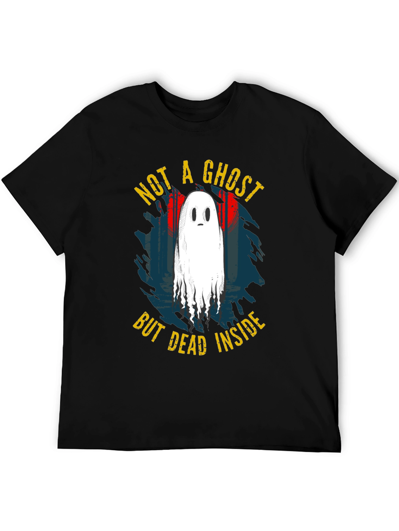 Not A Ghost But Dead Inside Black T-Shirt