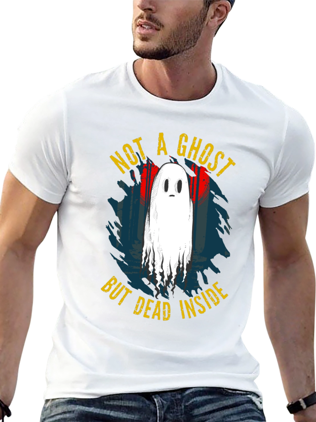 Not A Ghost But Dead Inside Black T-Shirt