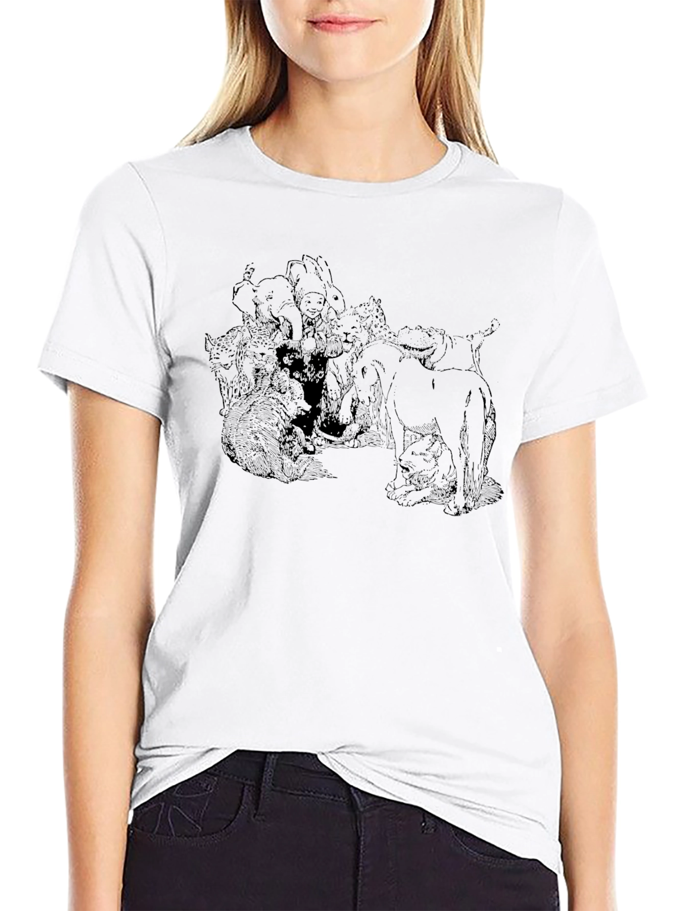 Mens Graphic Print Crew Neck T-Shirt
