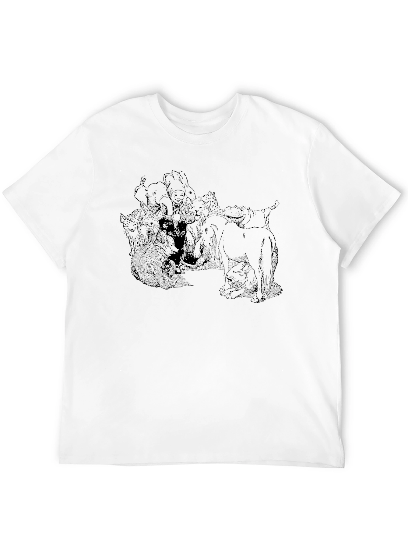 Mens Graphic Print Crew Neck T-Shirt