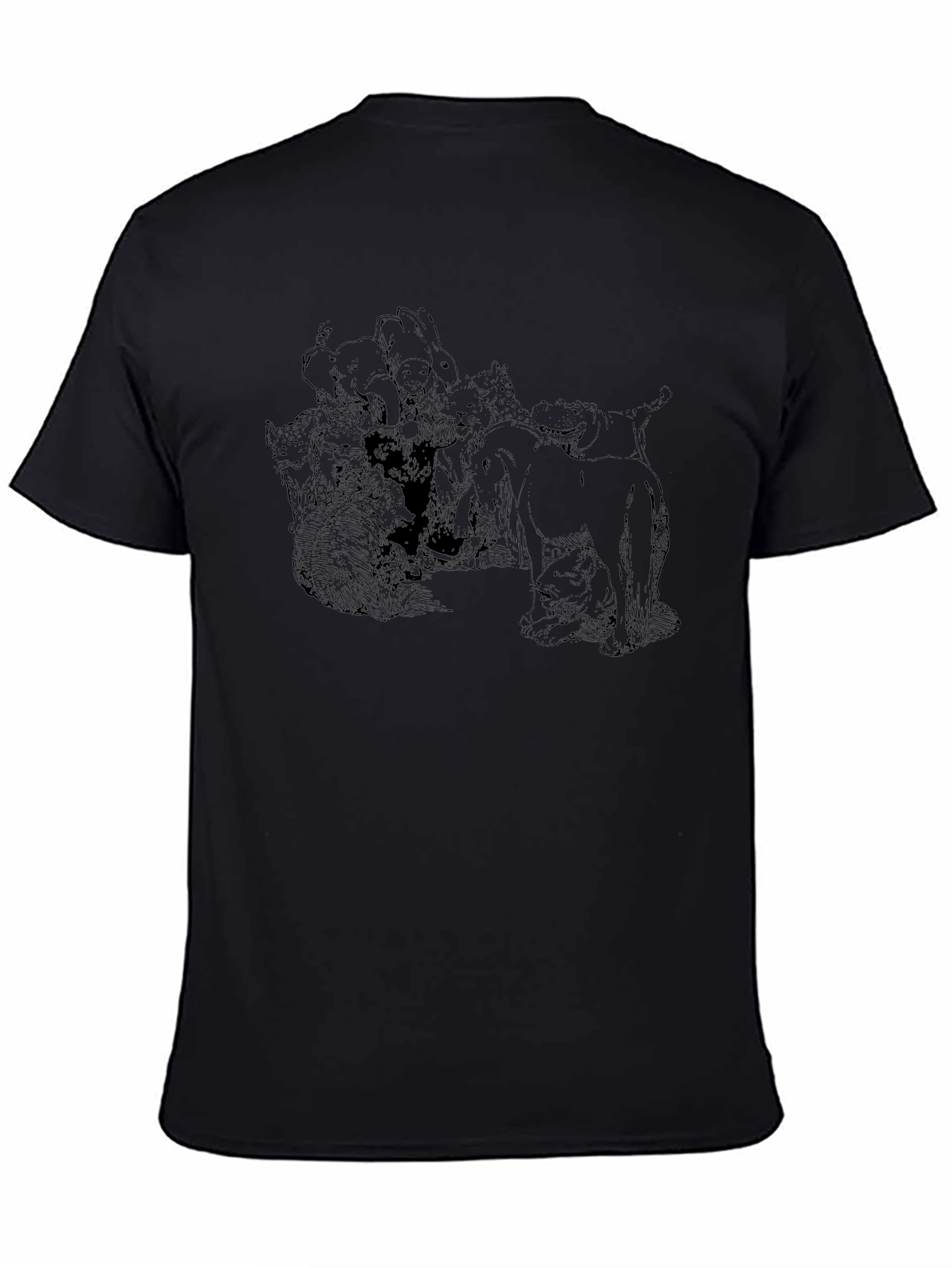 Mens Graphic Print Crew Neck T-Shirt