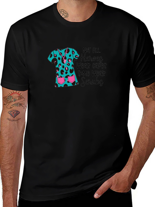 Hero Scrubs Tee - Leopard Print Medical Apparel