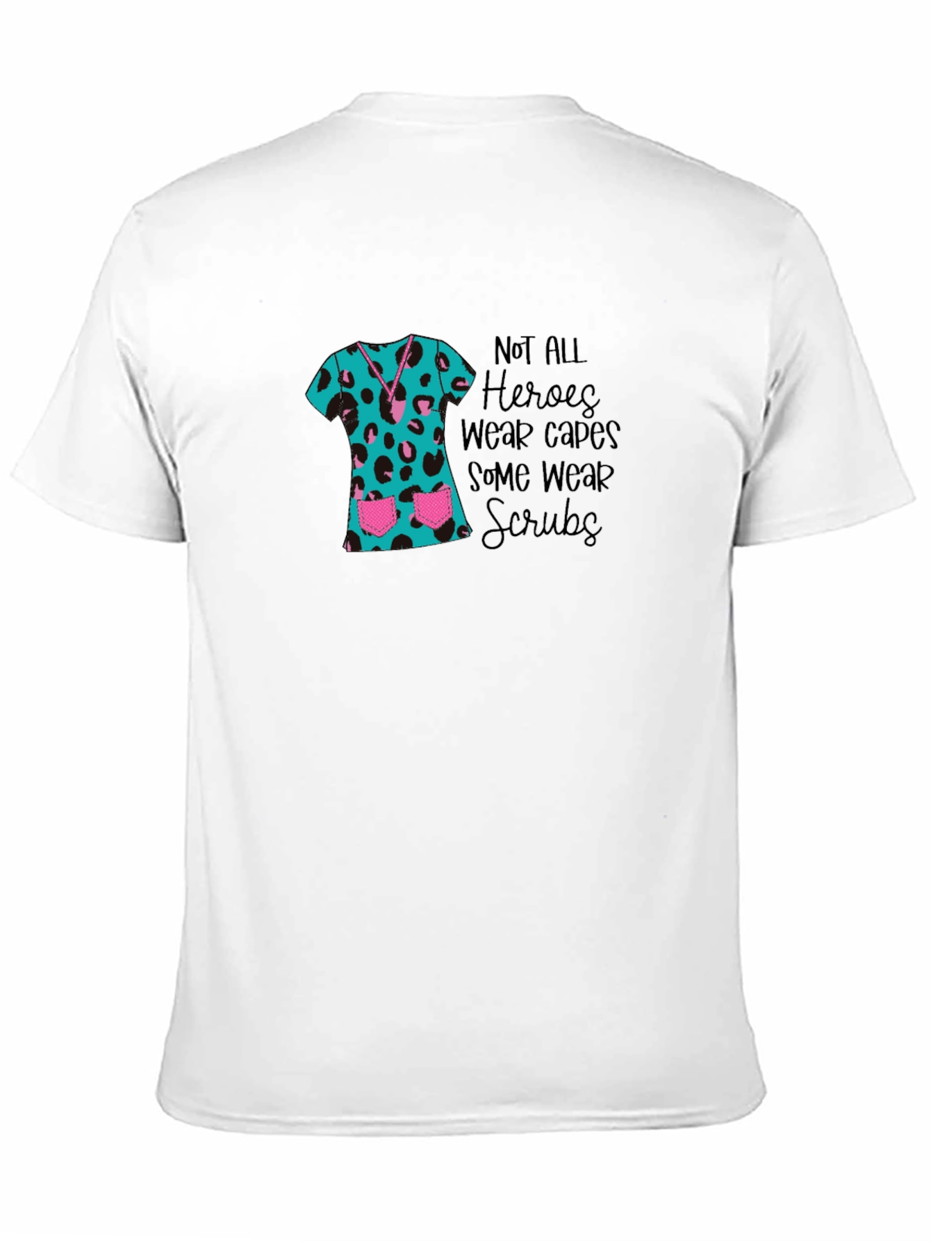 Hero Scrubs Tee - Leopard Print Medical Apparel