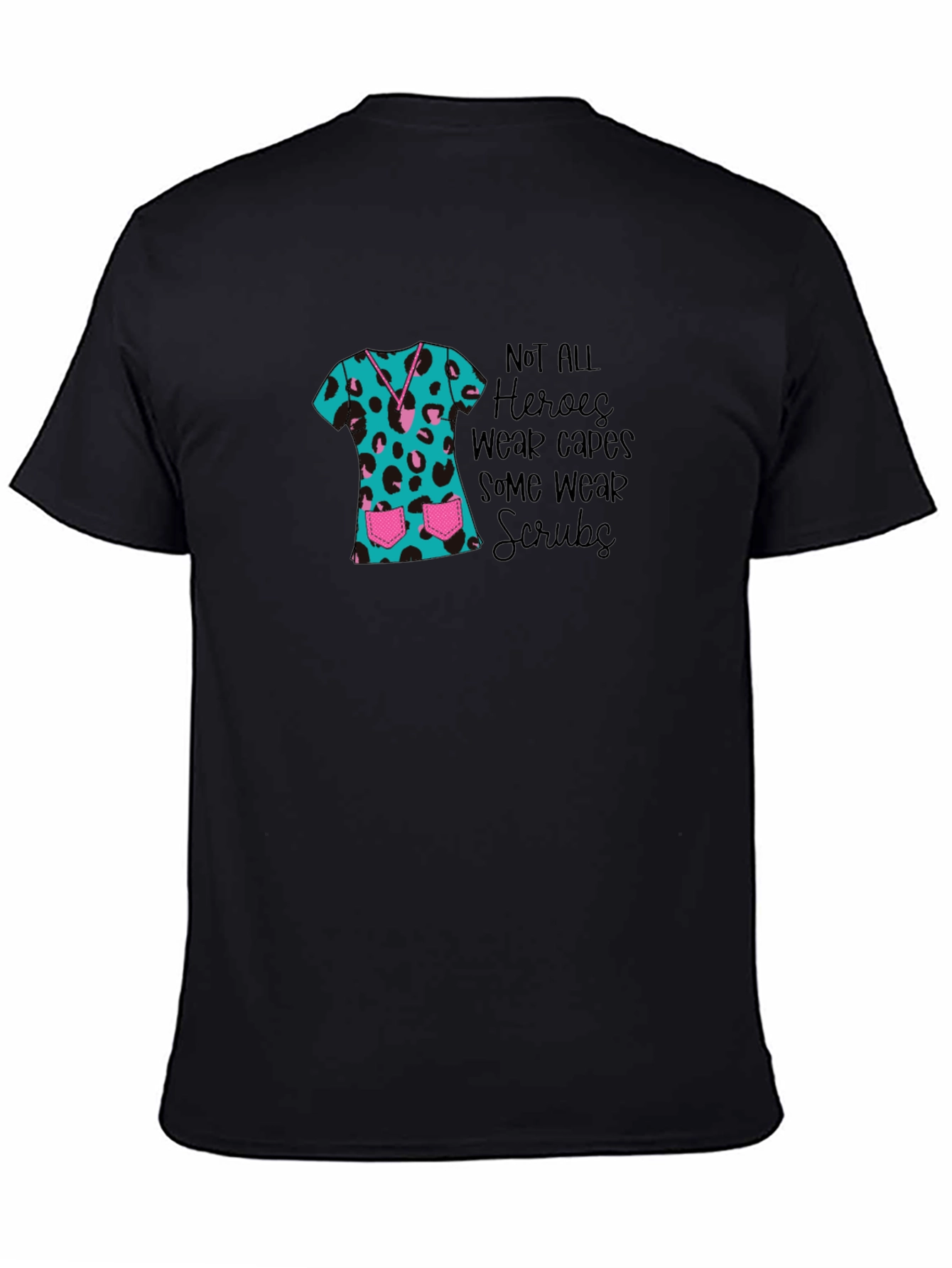 Hero Scrubs Tee - Leopard Print Medical Apparel