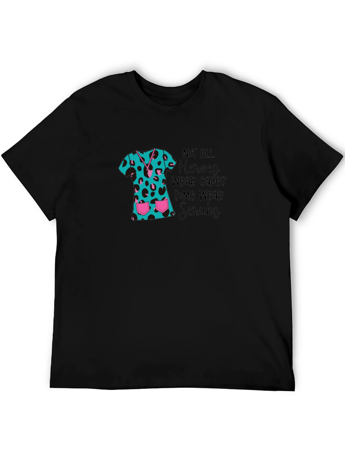 Hero Scrubs Tee - Leopard Print Medical Apparel