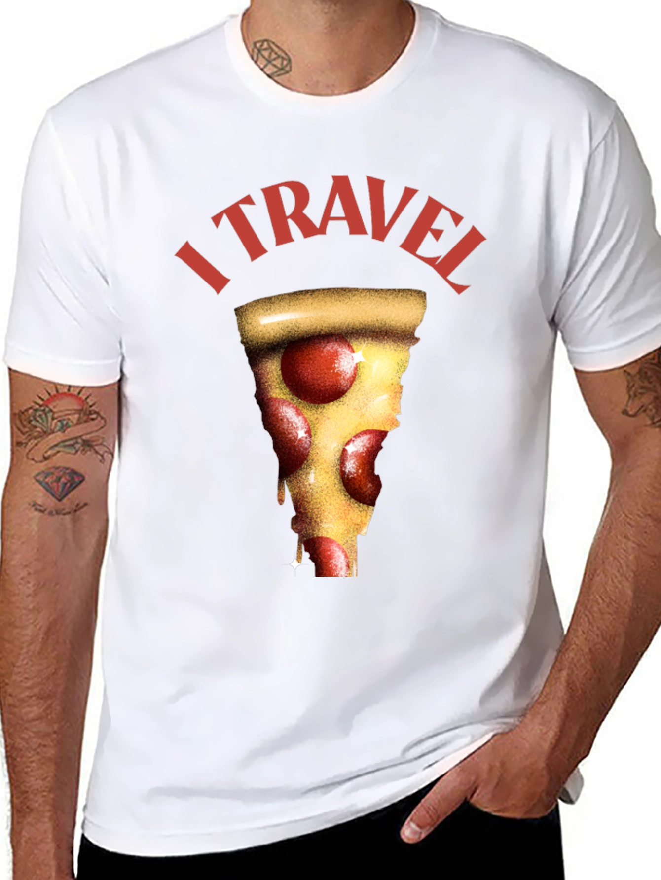 Pizza Lover T-Shirt - I Travel For Pizza