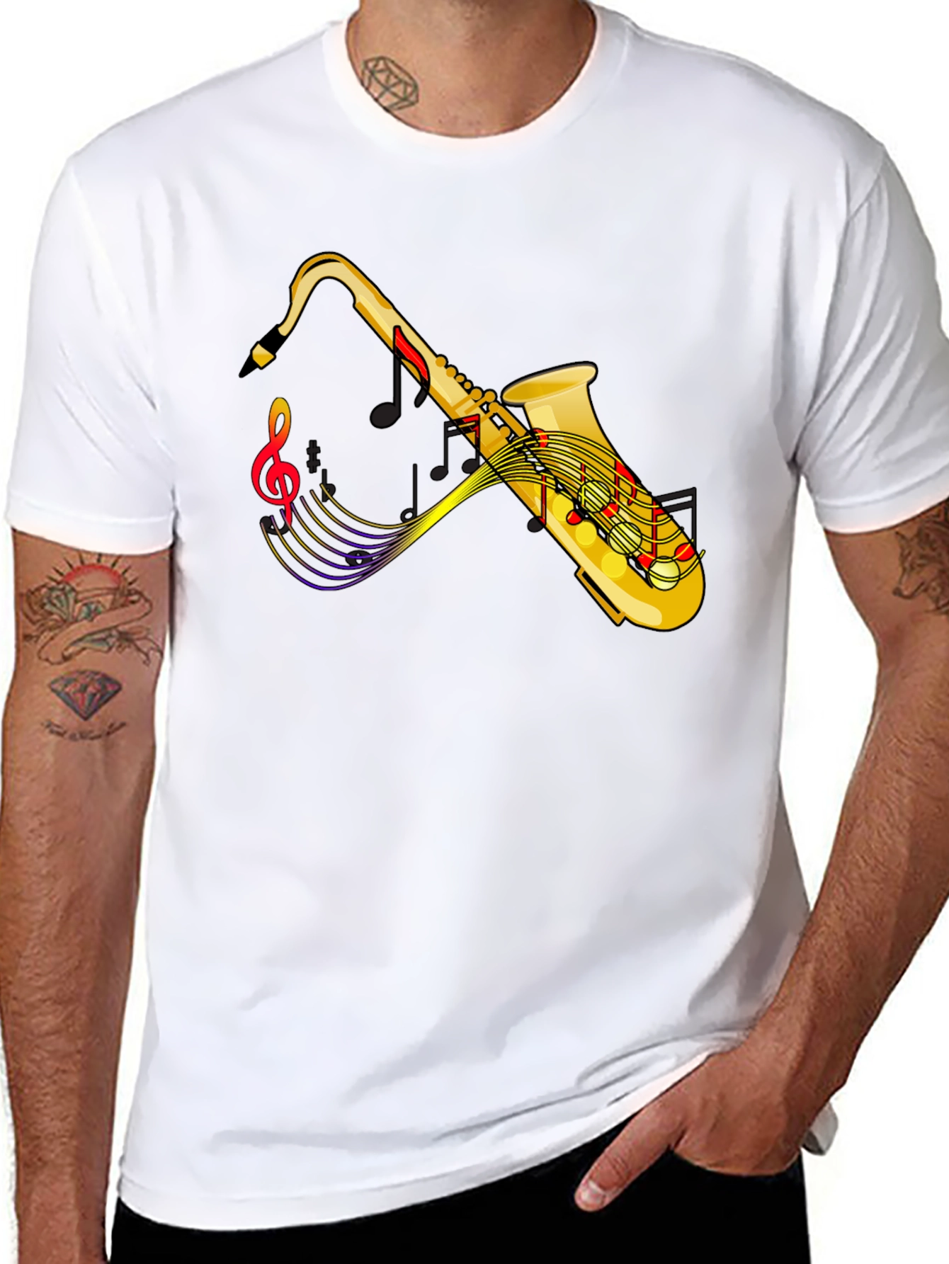 Saxophone Music Graphic T-Shirt for Musicians