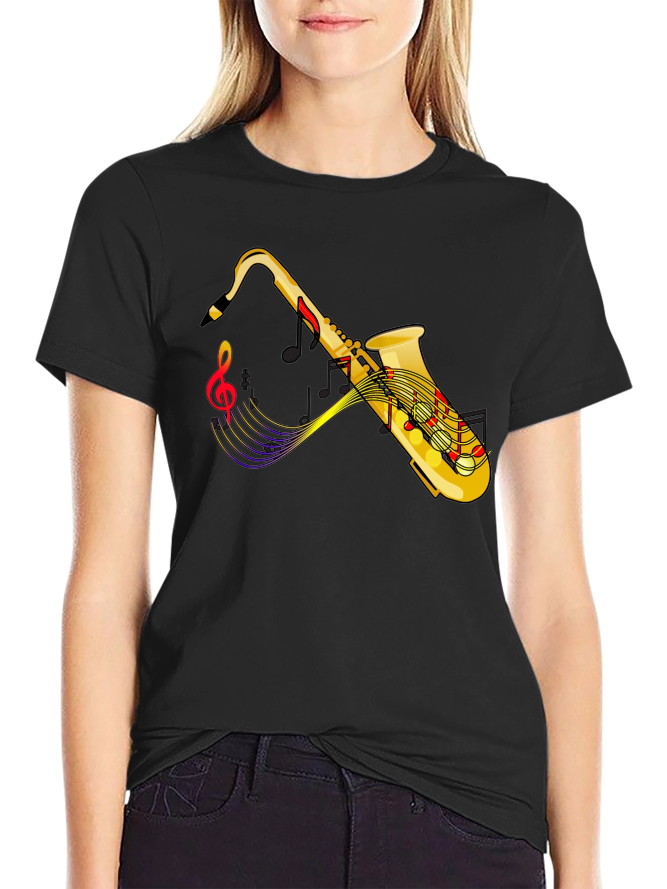 Saxophone Music Graphic T-Shirt for Musicians