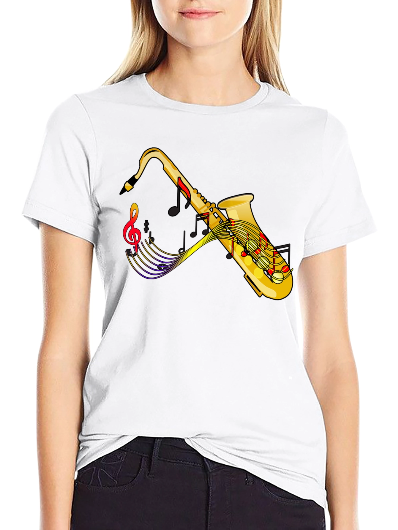 Saxophone Music Graphic T-Shirt for Musicians