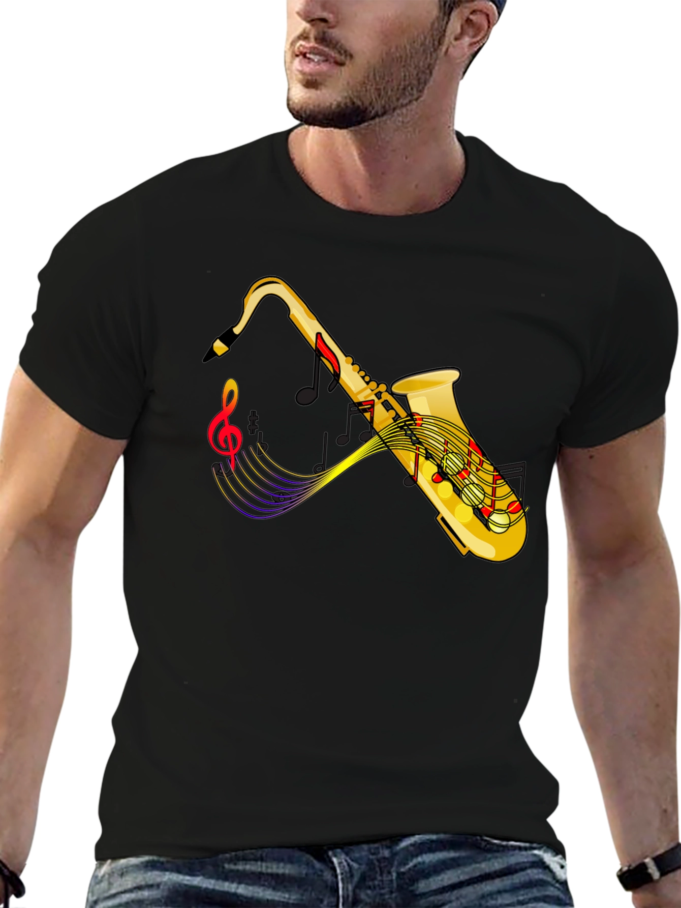 Saxophone Music Graphic T-Shirt for Musicians