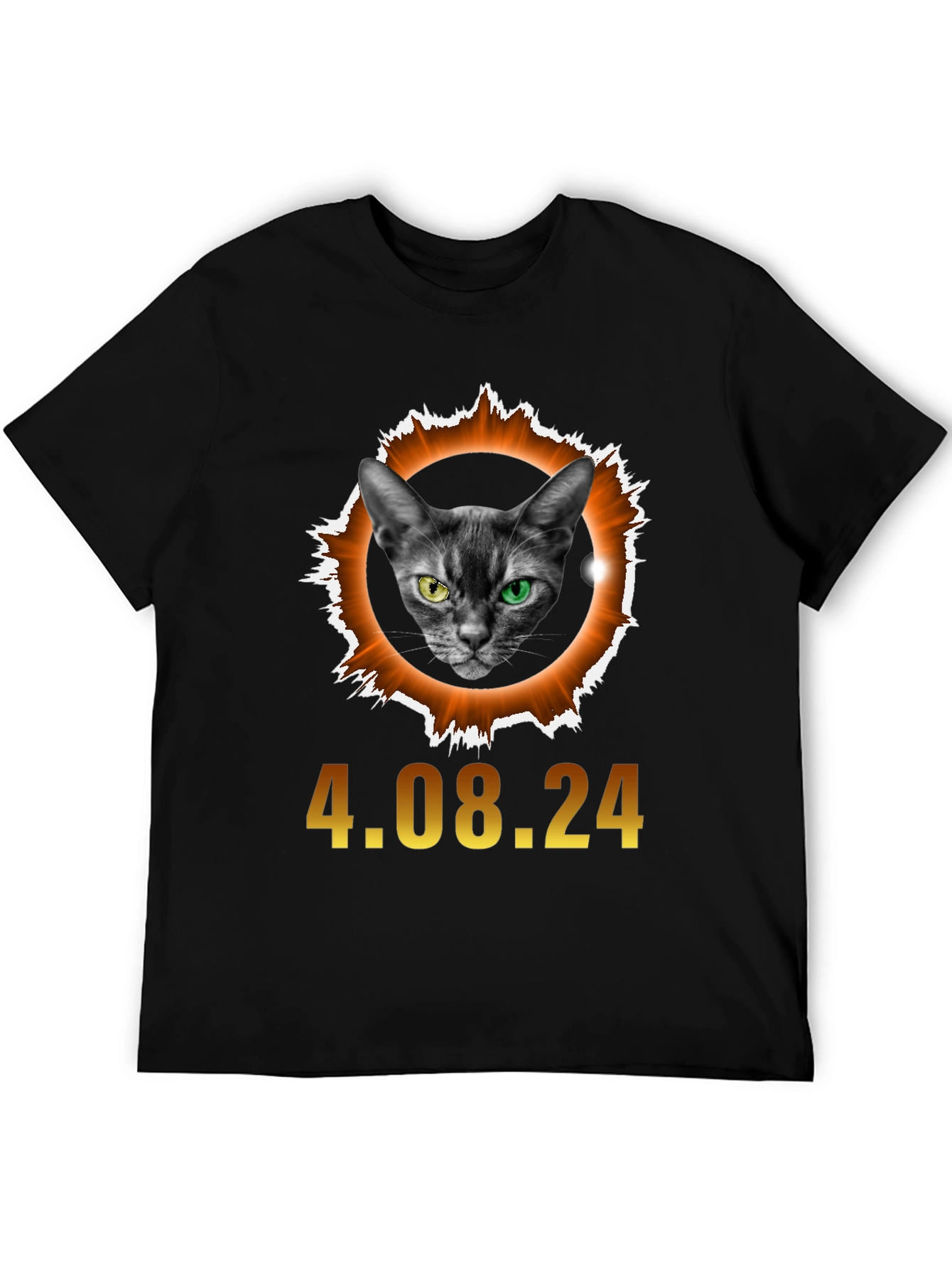 Eclipse Cat T-Shirt - April 8th 2024 Solar Event