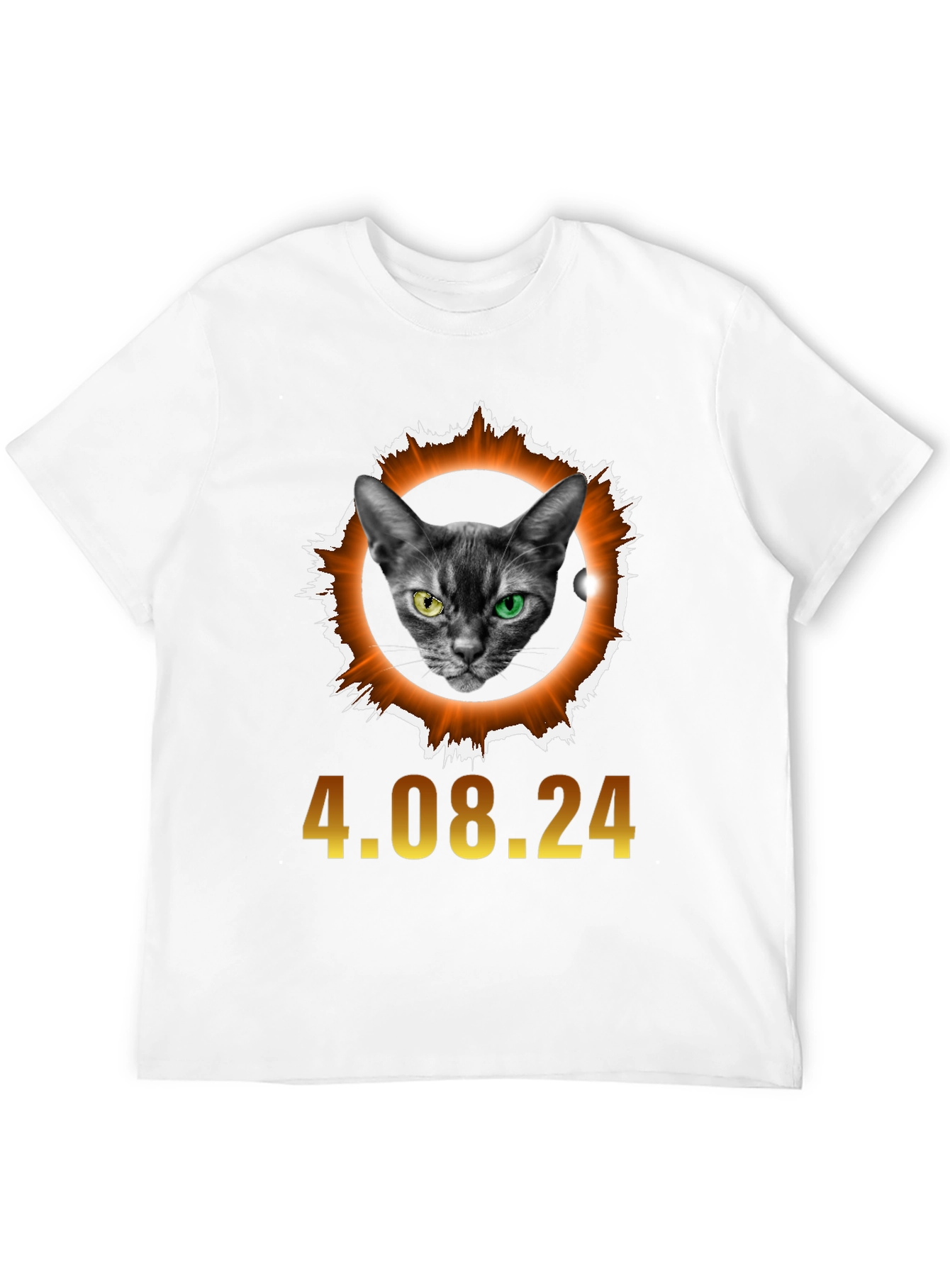 Eclipse Cat T-Shirt - April 8th 2024 Solar Event