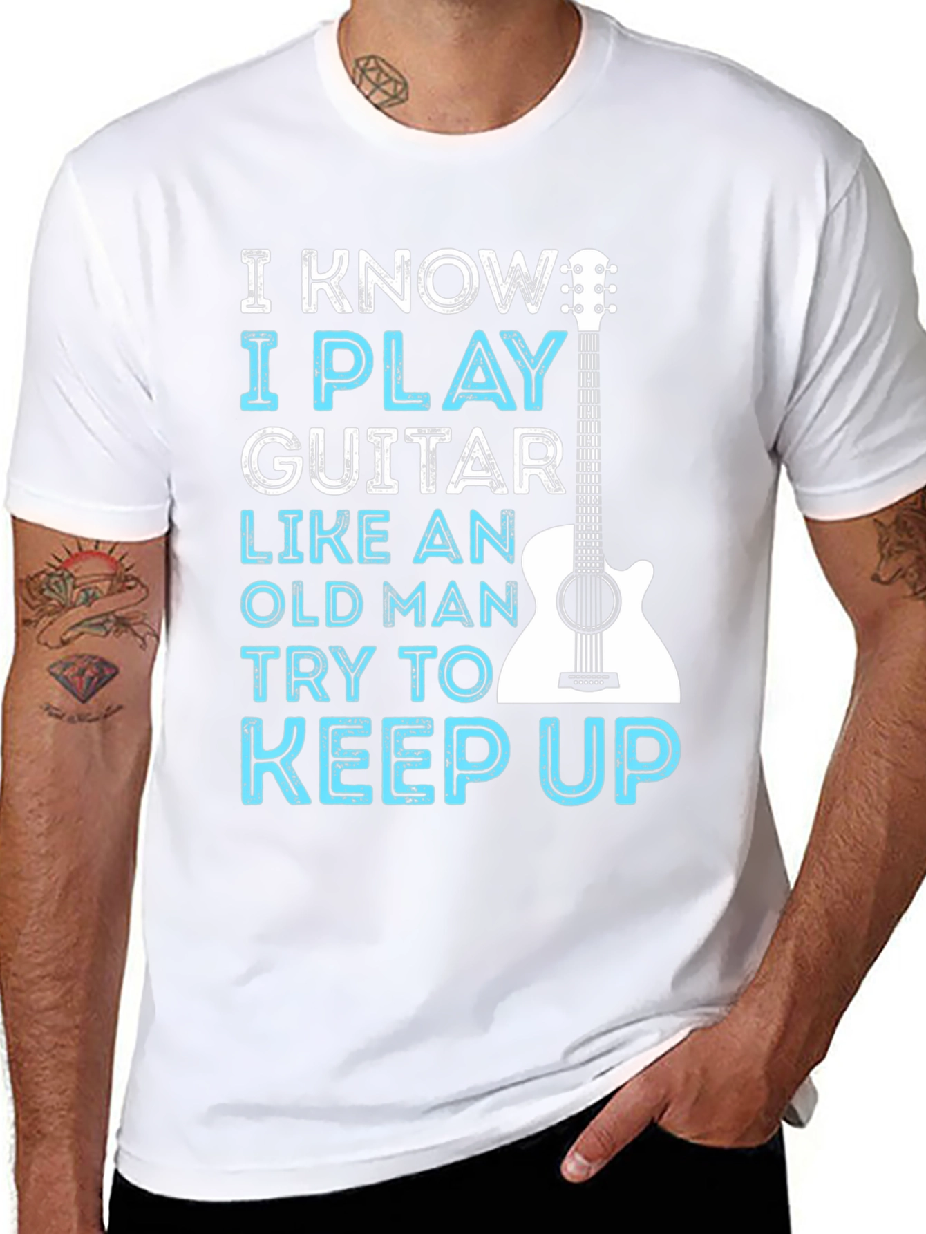 I Play Guitar Like Old Man T-Shirt