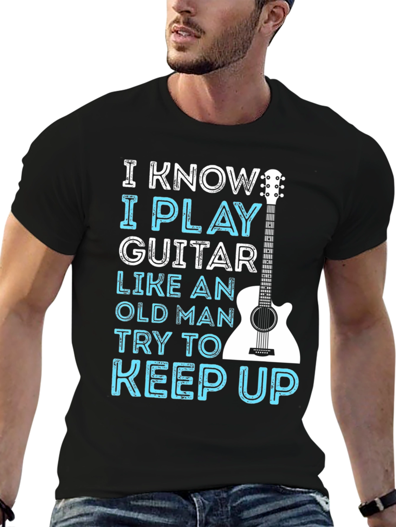I Play Guitar Like Old Man T-Shirt