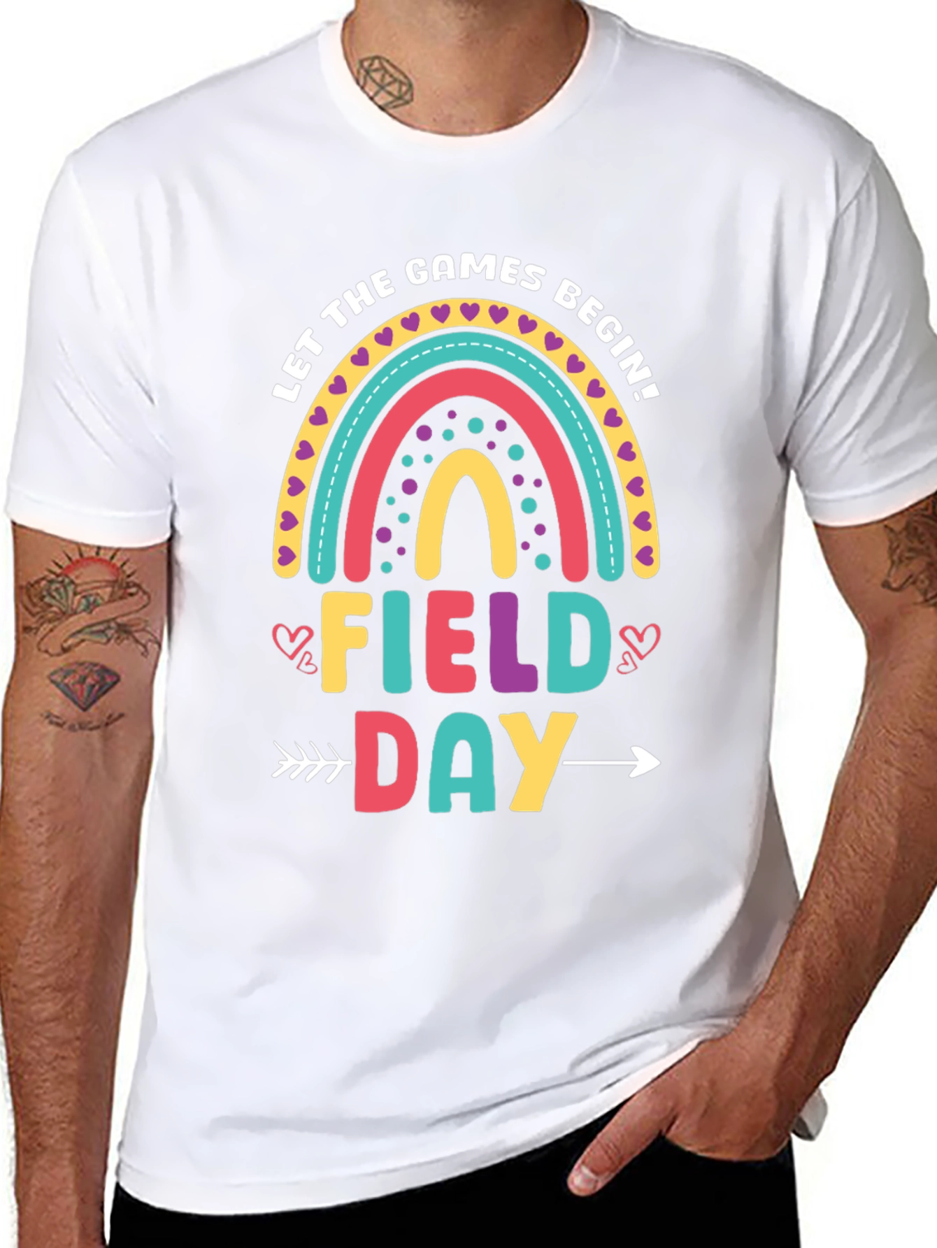 Field Day Rainbow T-Shirt - Games Begin!