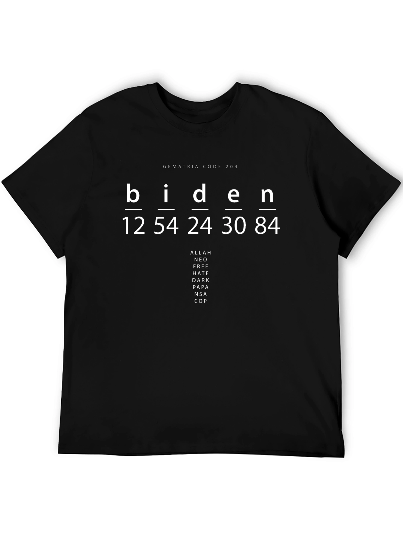 Biden Gematria Code T-Shirt
