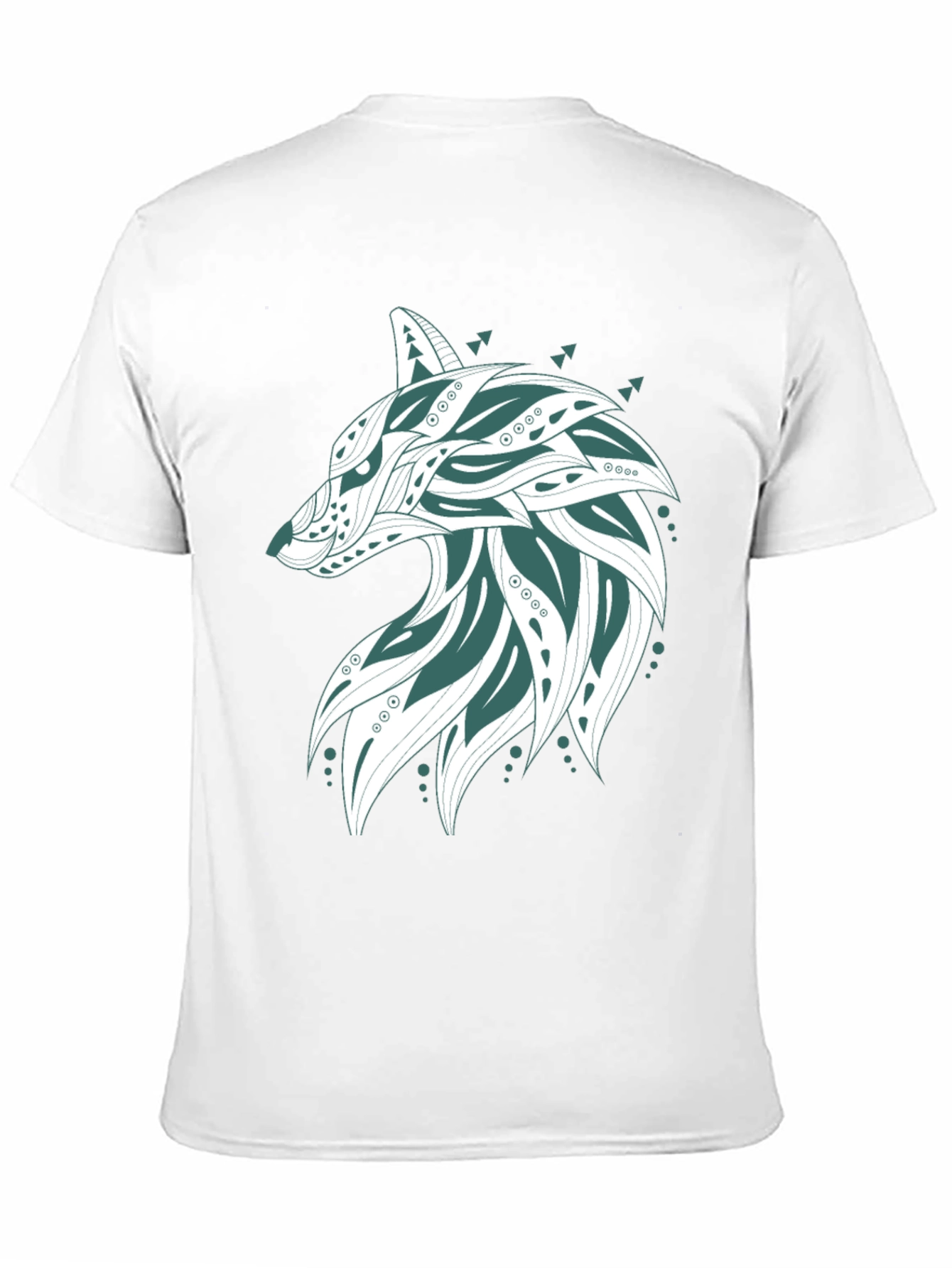 Wolf Graphic Print Tee - Mens Black T-Shirt
