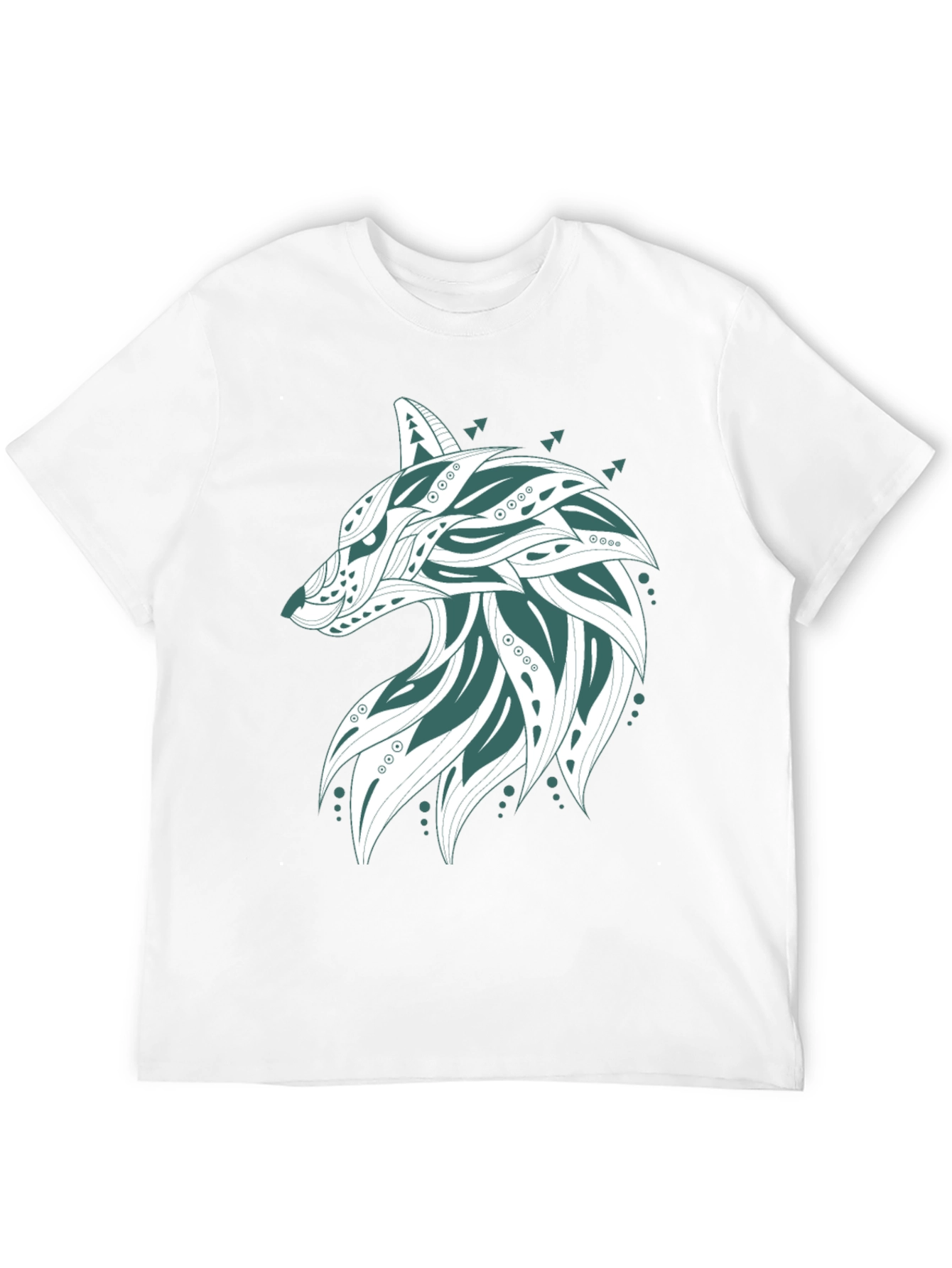Wolf Graphic Print Tee - Mens Black T-Shirt