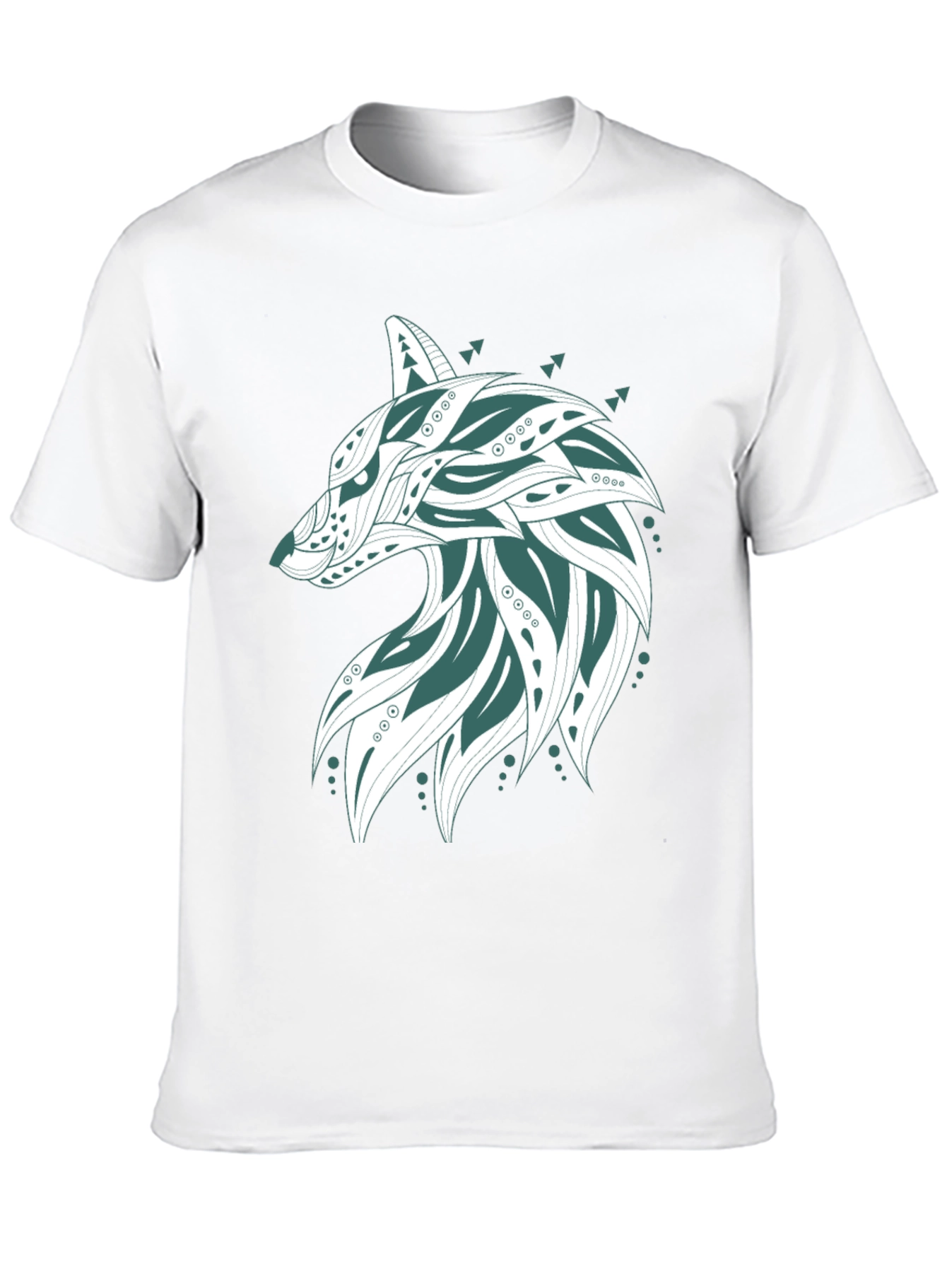 Wolf Graphic Print Tee - Mens Black T-Shirt