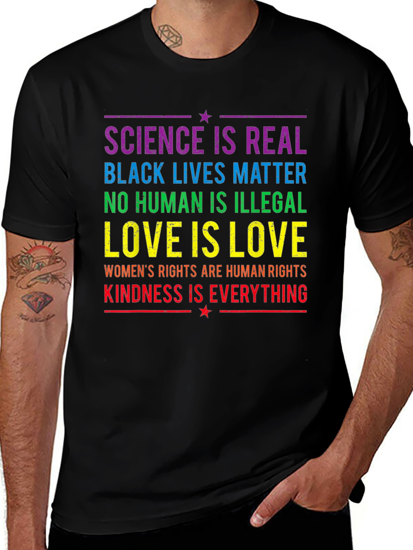 Equality & Kindness T-Shirt: Science is Real BLM