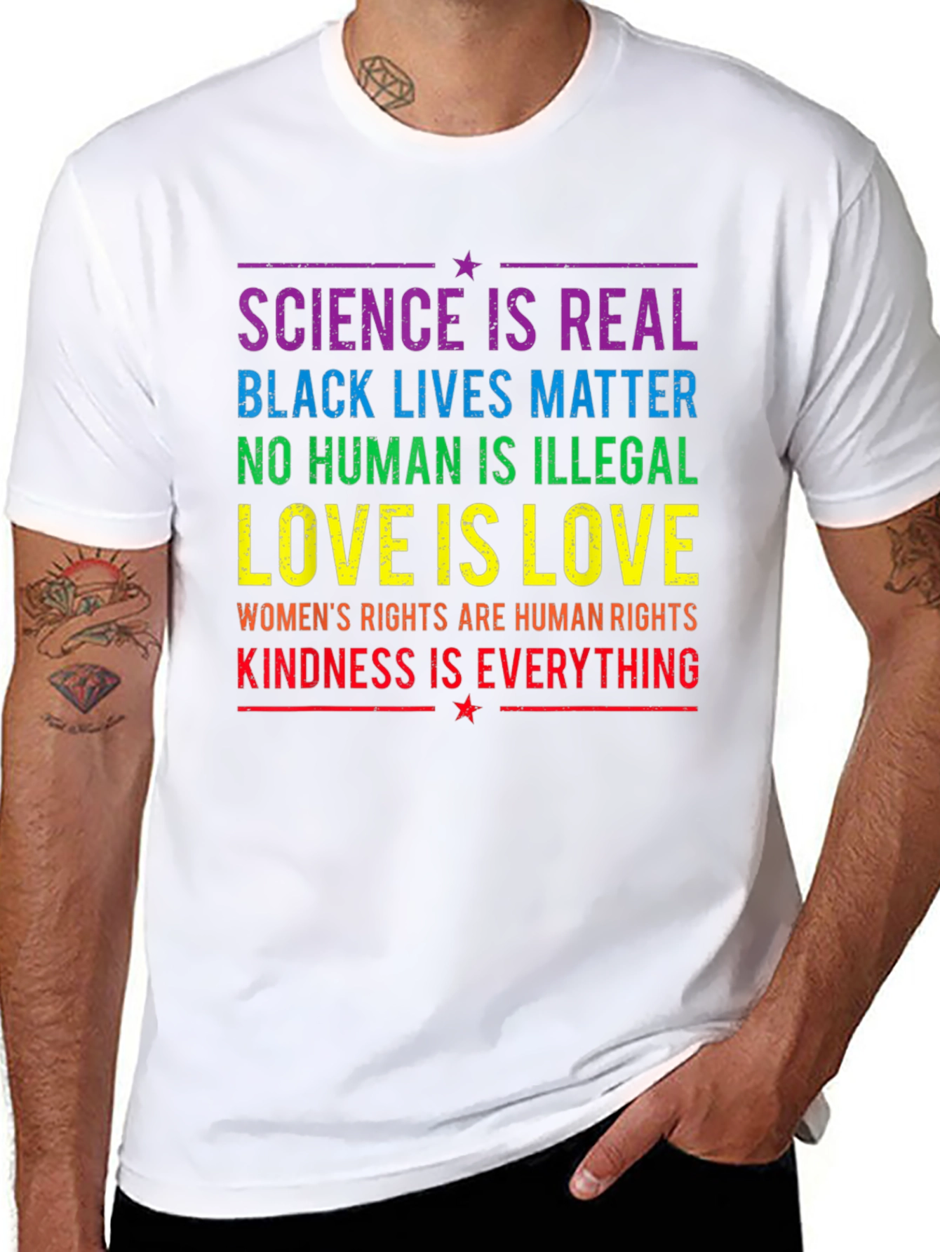Equality & Kindness T-Shirt: Science is Real BLM