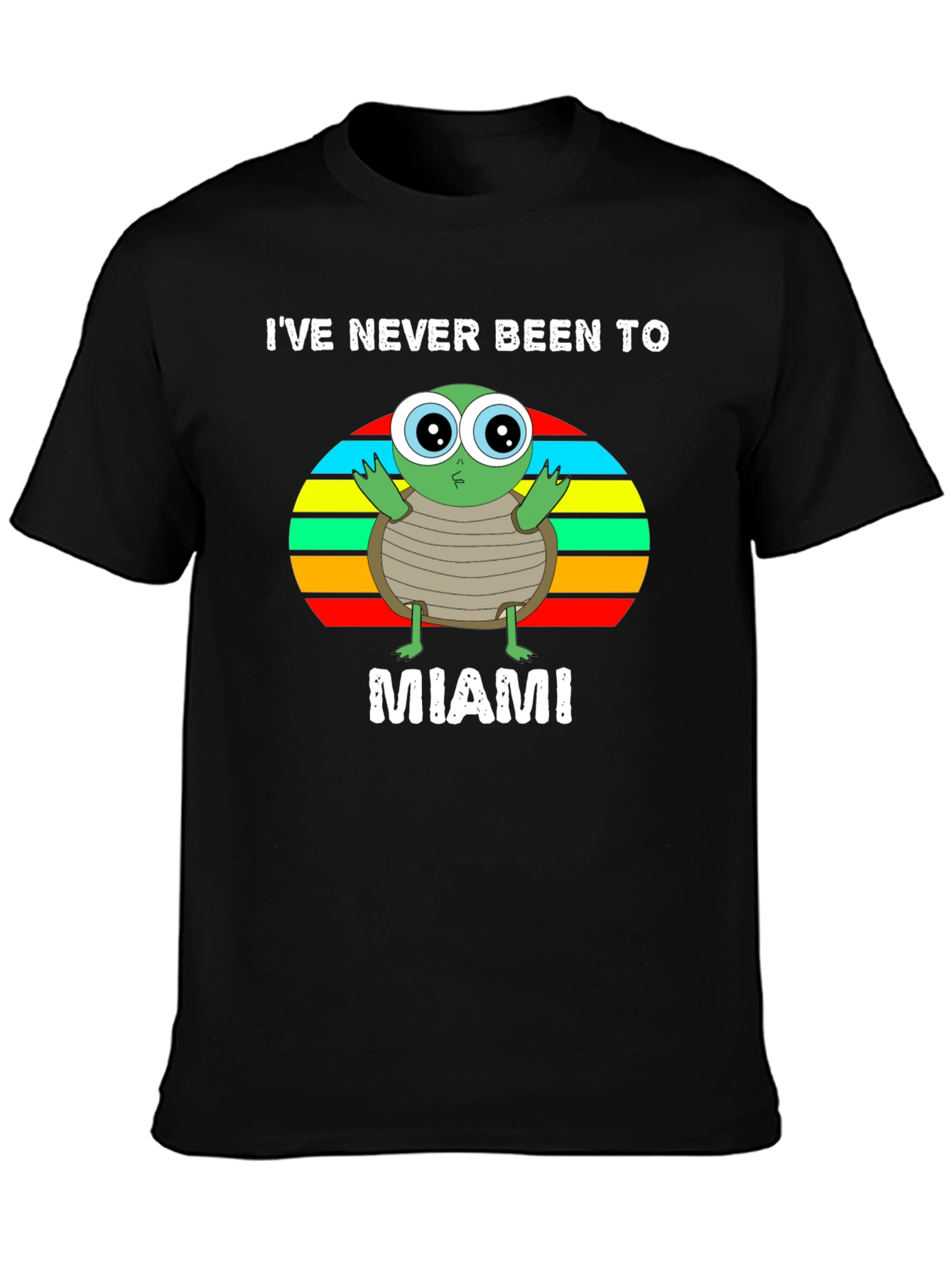 Ive Never Been To Miami Turtle Graphic T-Shirt