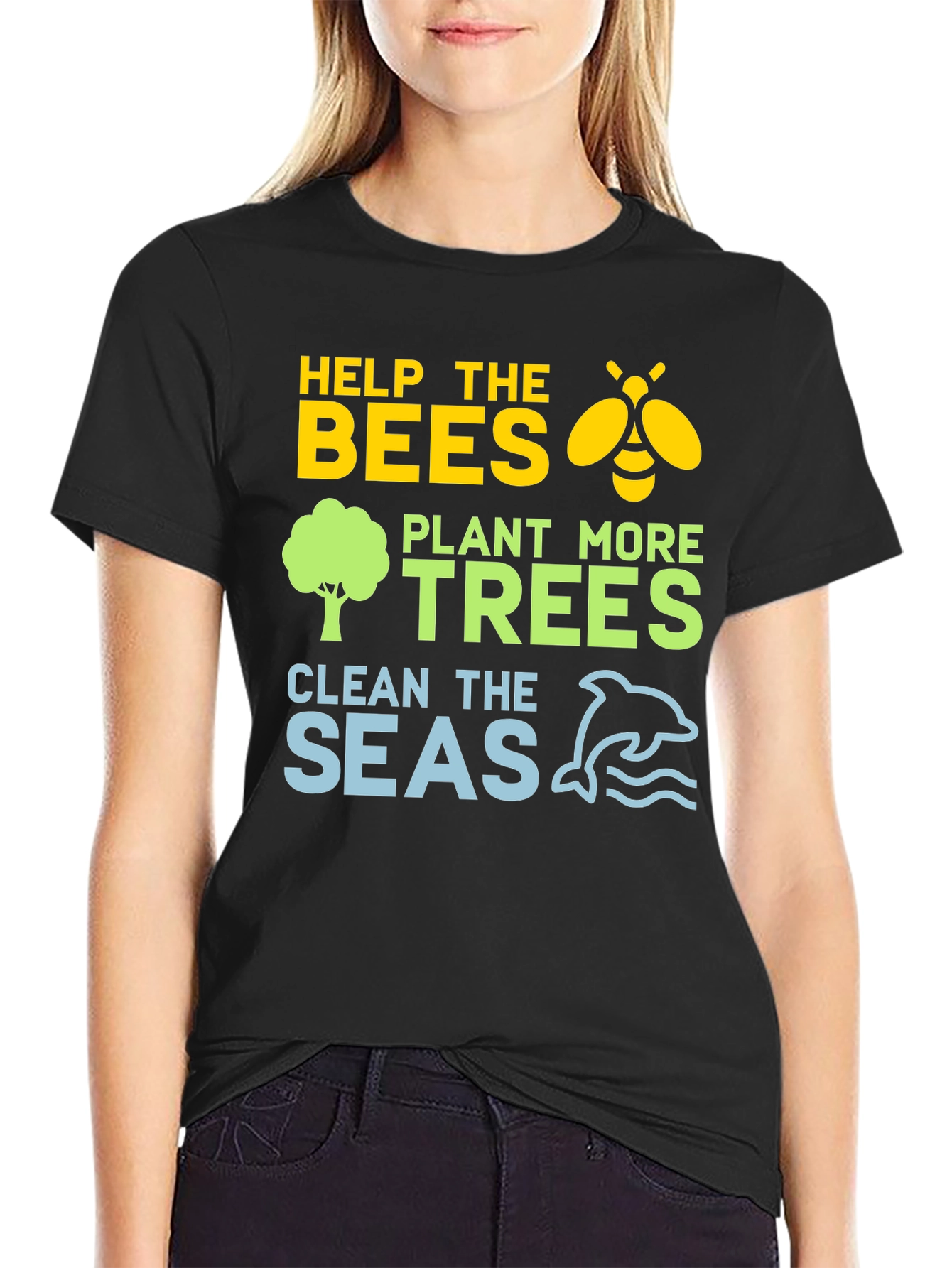 Eco-Friendly Help the Bees Graphic T-Shirt