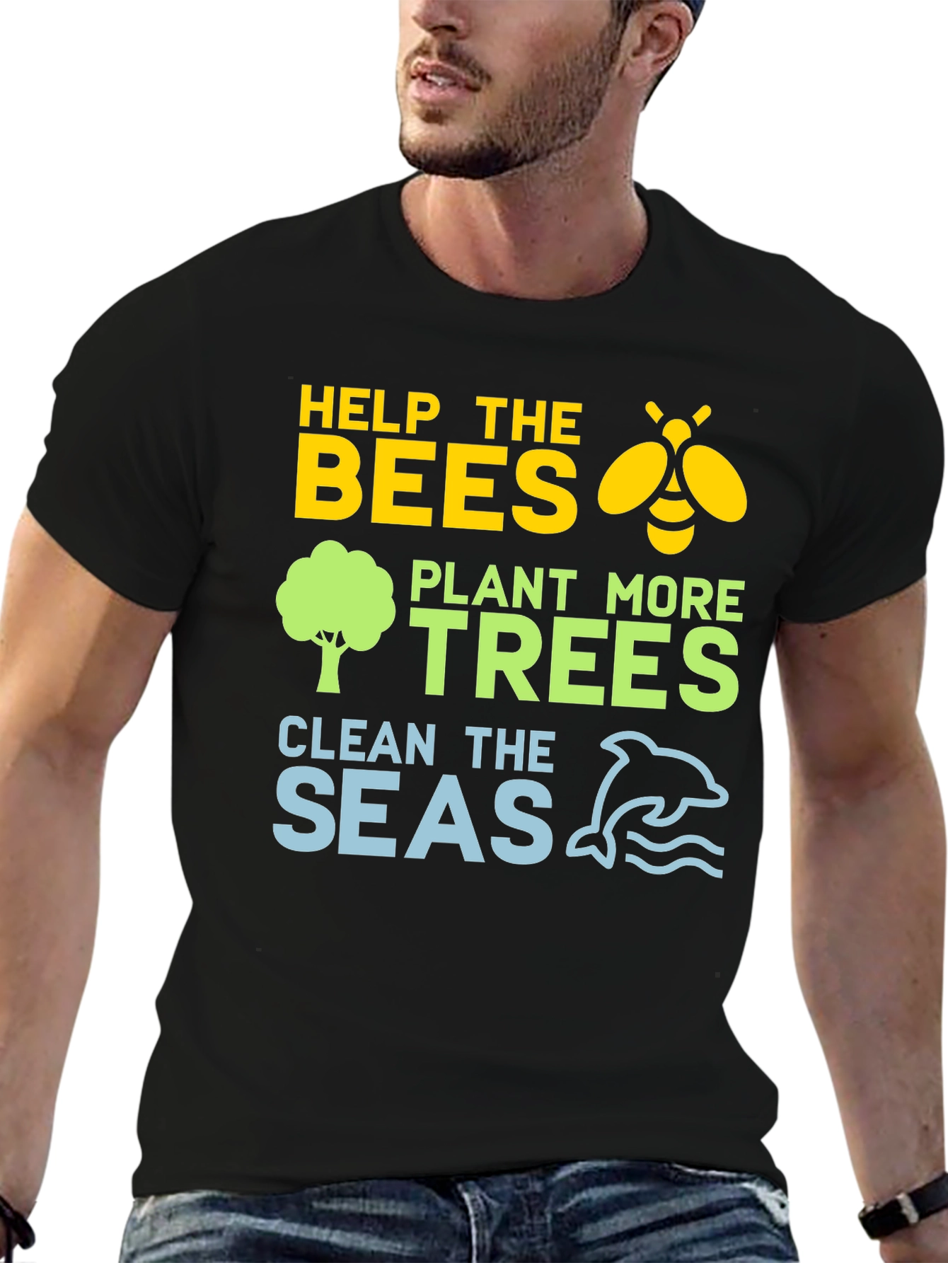 Eco-Friendly Help the Bees Graphic T-Shirt