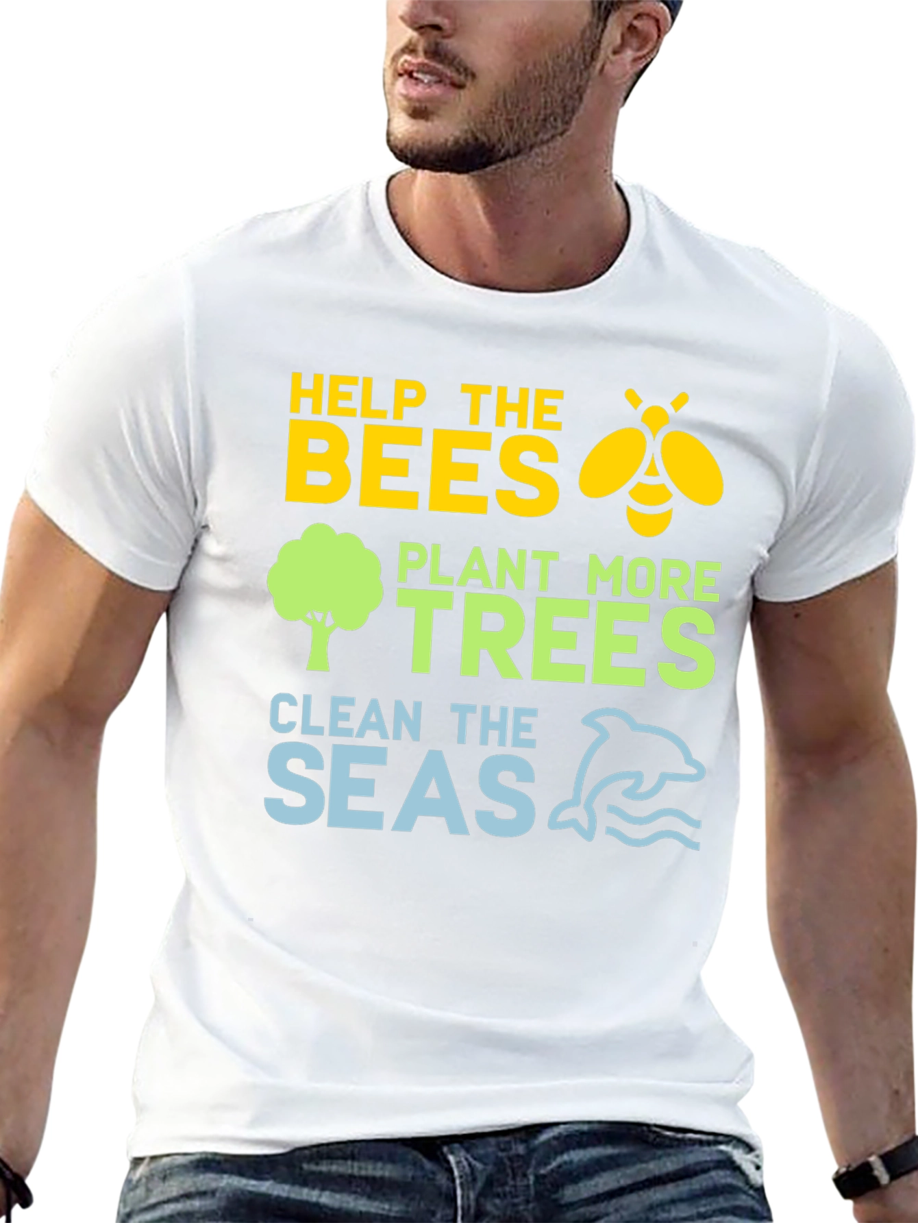 Eco-Friendly Help the Bees Graphic T-Shirt