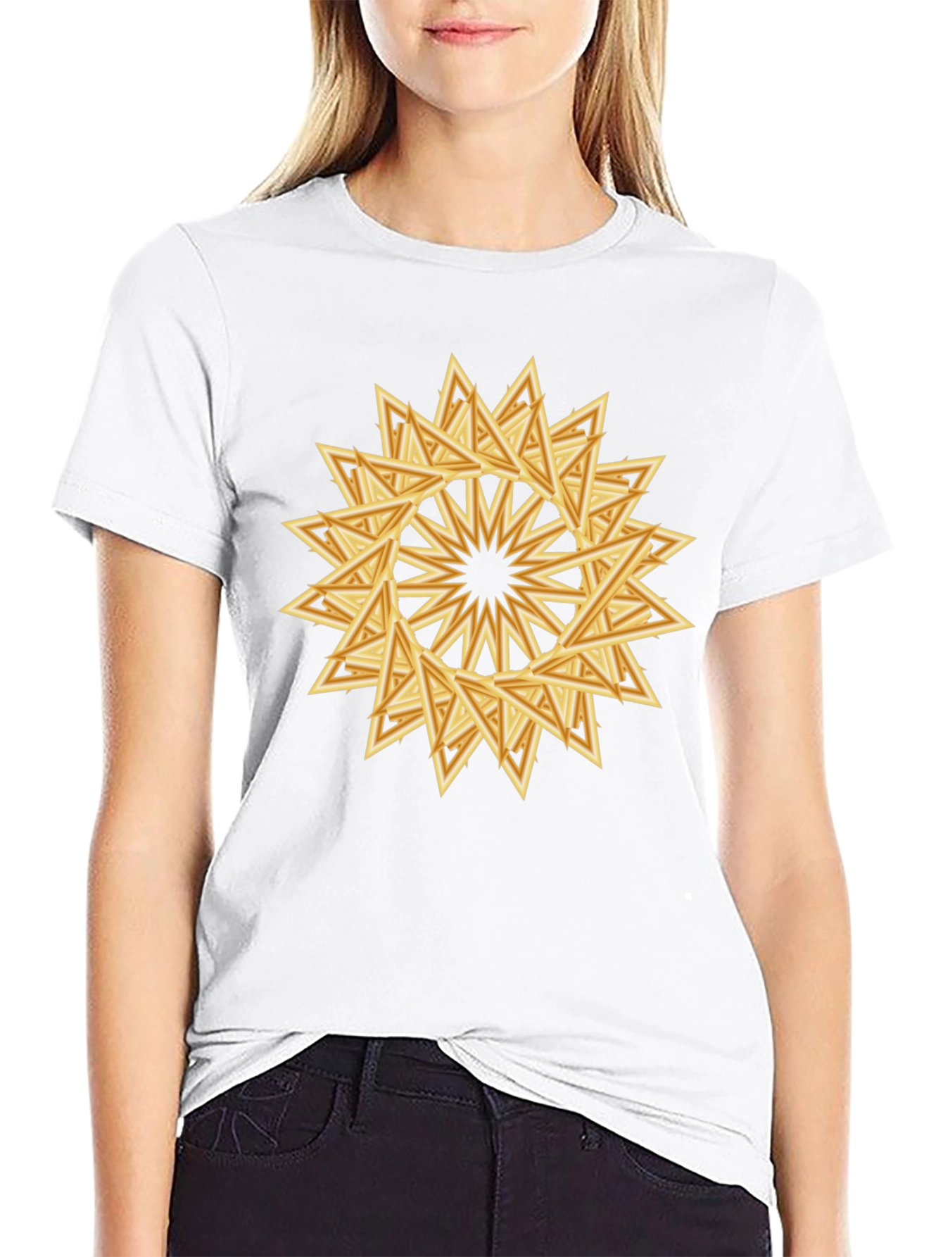 Geometric Triangle Starburst Graphic Tee