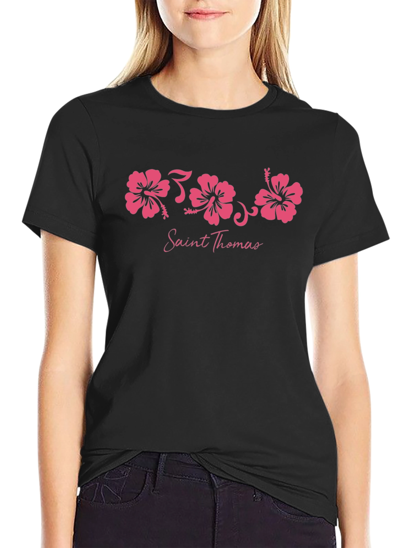 Saint Thomas Hibiscus Graphic Tee
