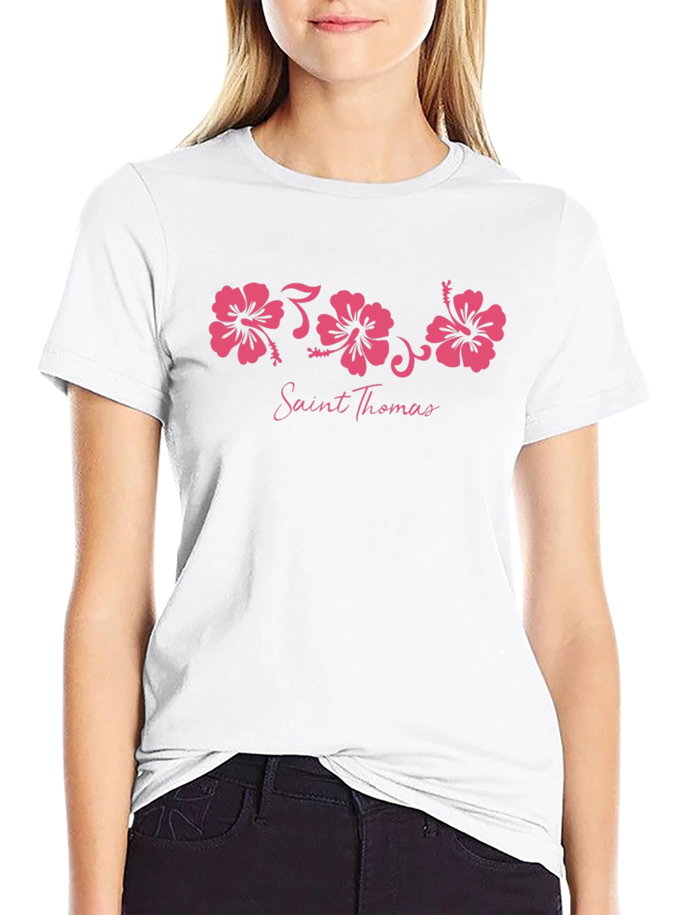 Saint Thomas Hibiscus Graphic Tee