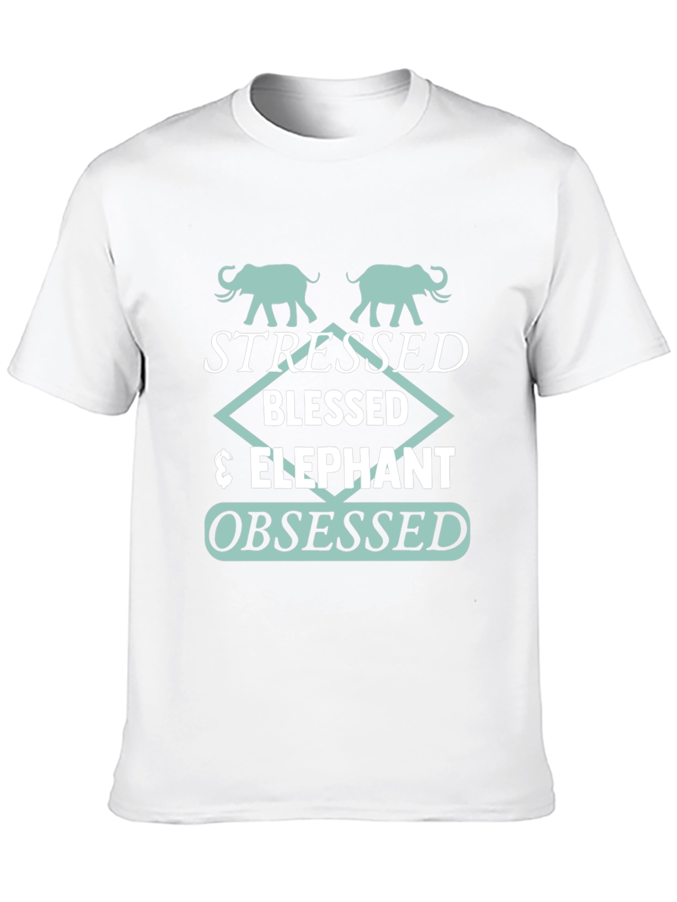 Stressed Blessed Elephant Obsessed Graphic Tee