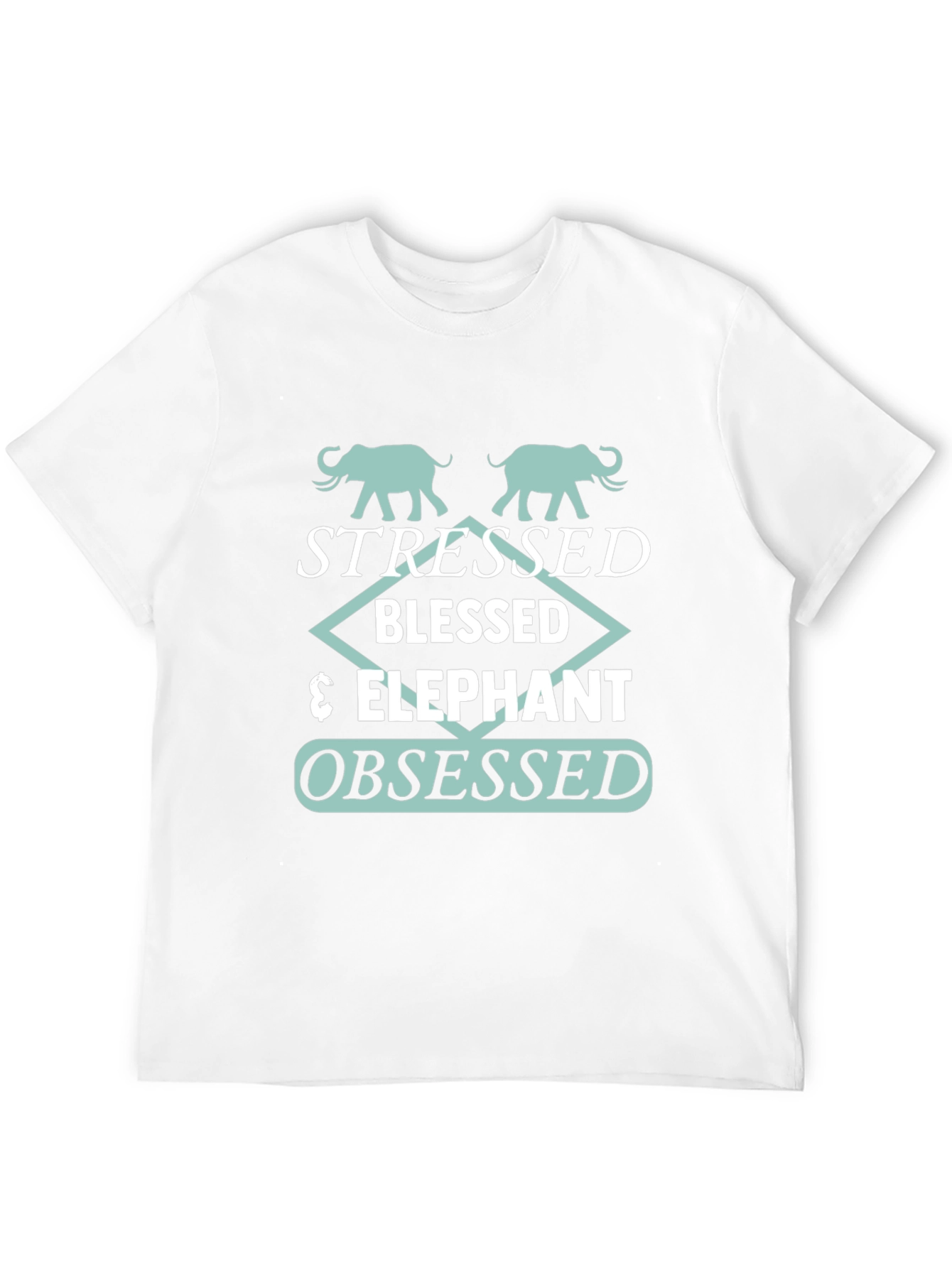Stressed Blessed Elephant Obsessed Graphic Tee