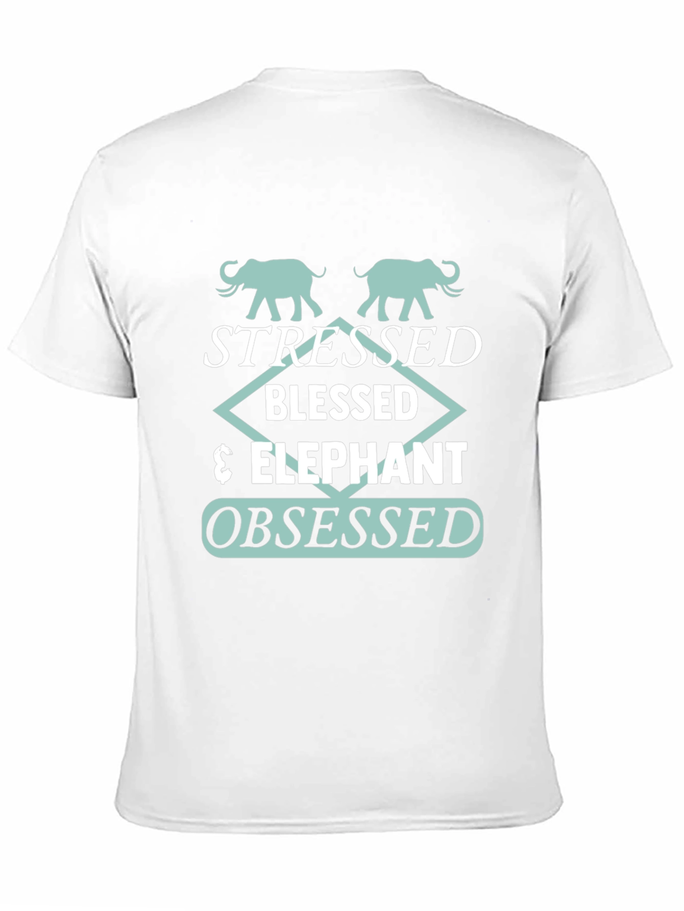 Stressed Blessed Elephant Obsessed Graphic Tee