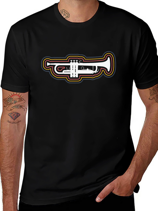 Trumpet Graphic Tee - Stylish Musical Instrument Shirt