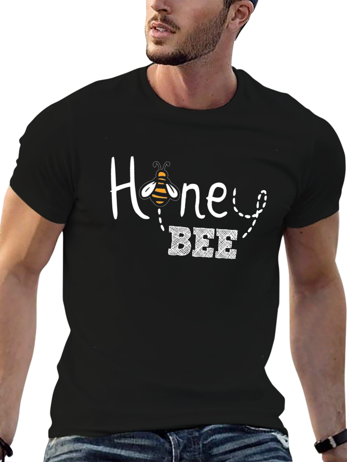 Honey Bee Graphic T-Shirt - Black