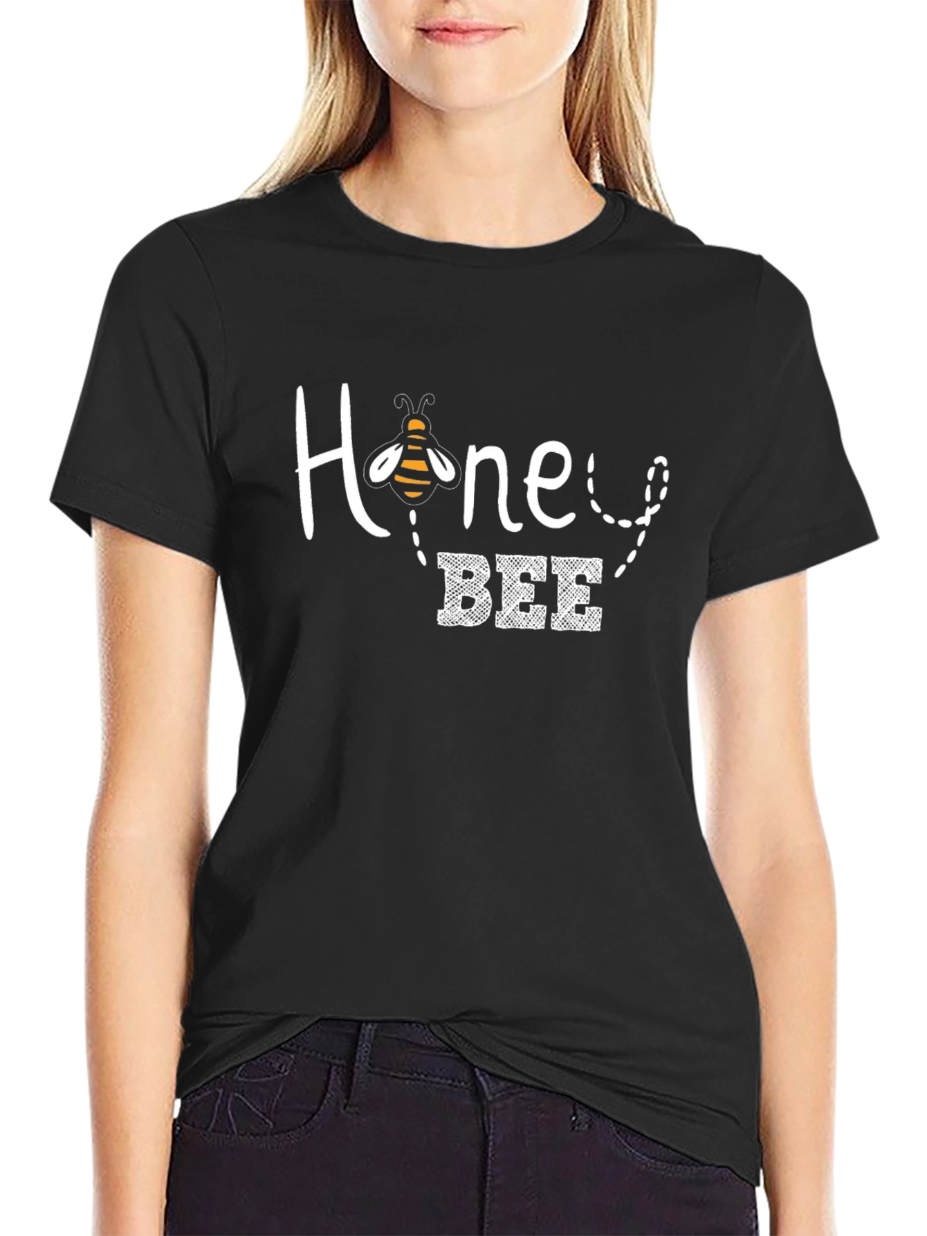 Honey Bee Graphic T-Shirt - Black